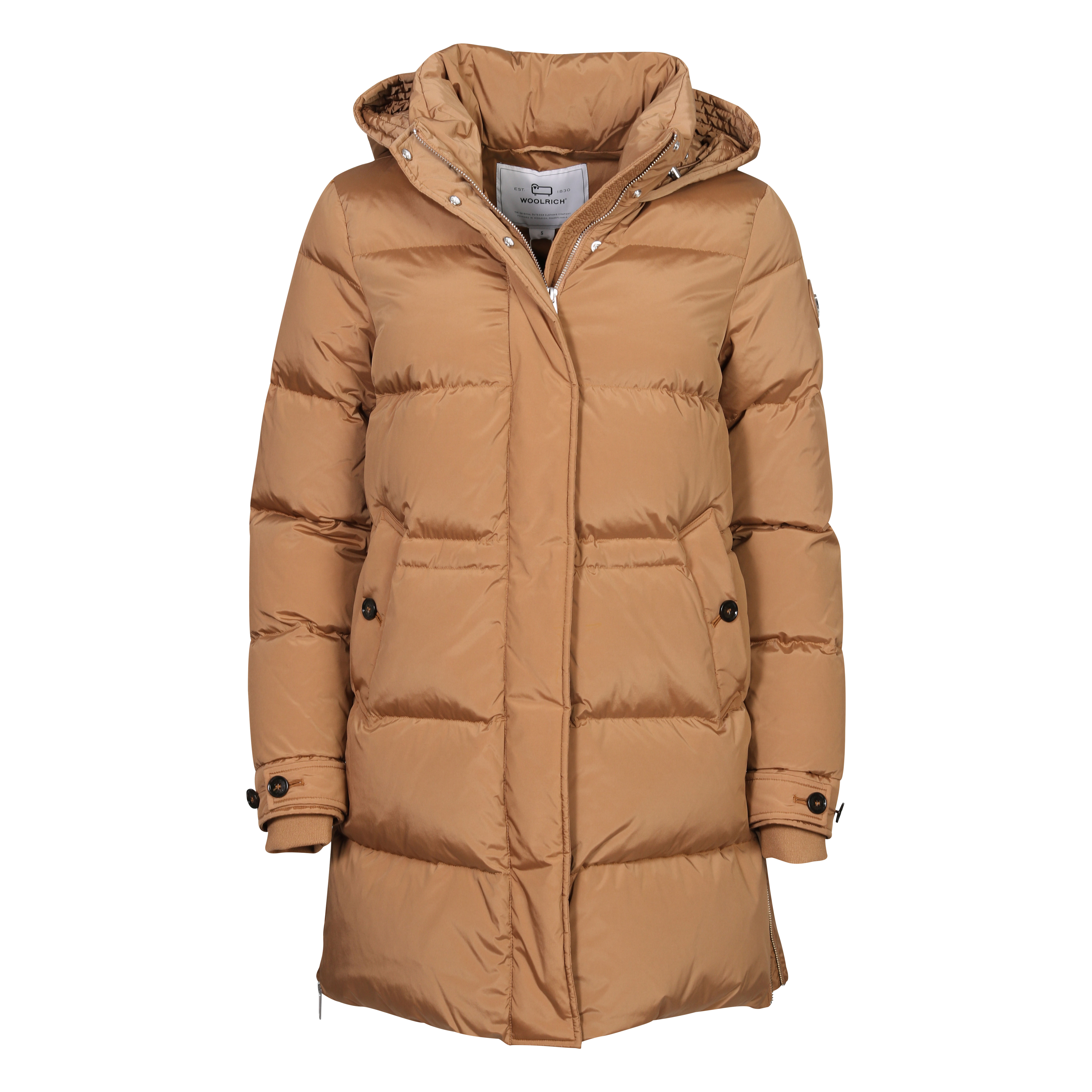 Woolrich Alsea Puffy Parka in Dark Camel