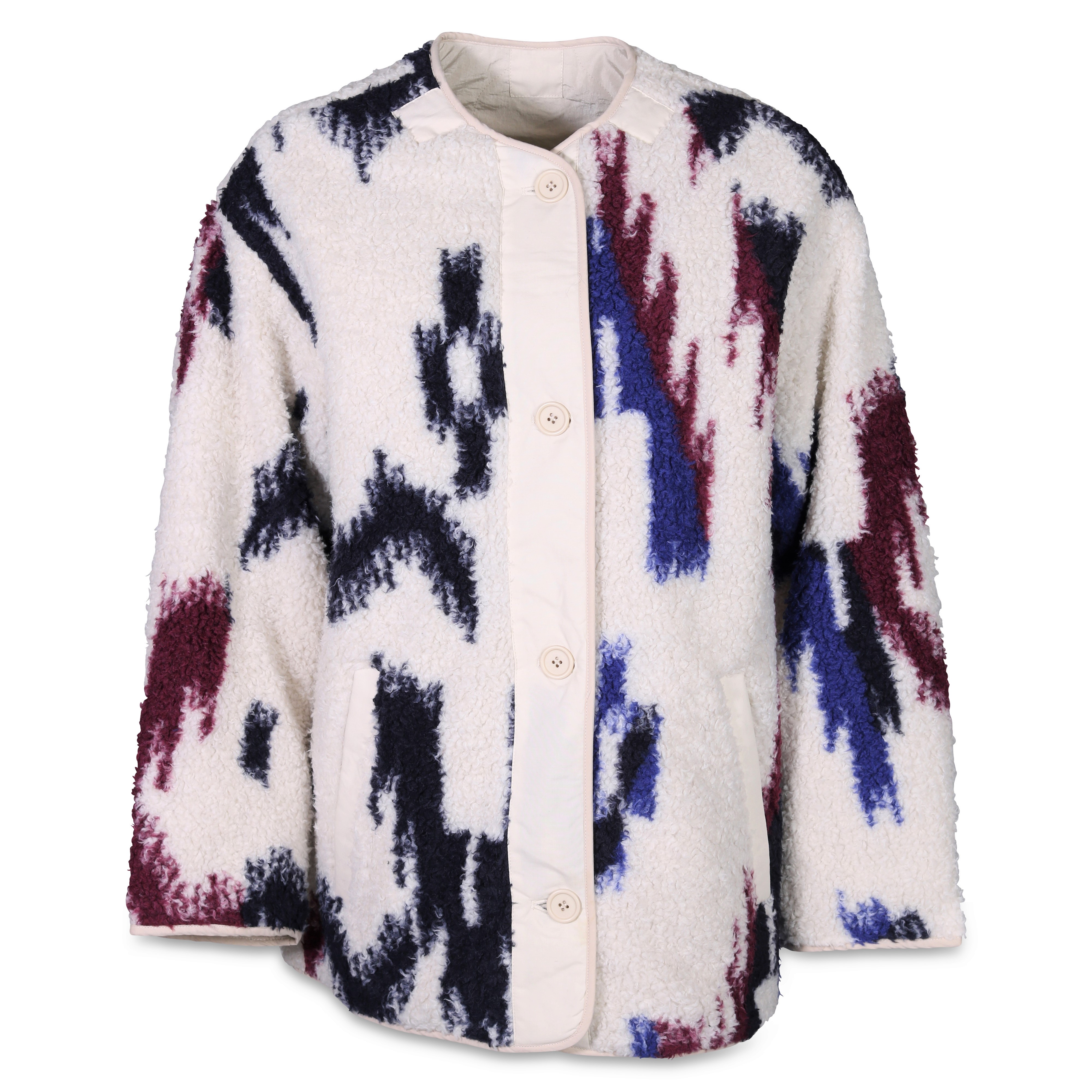 Isabel Marant Étoile Memma Reversible Plush Coat Multicolour S