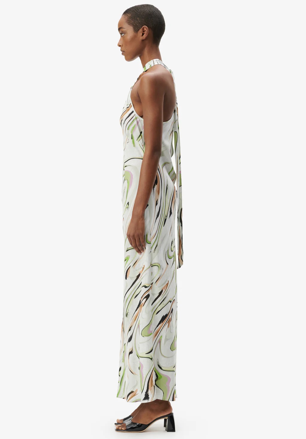 LALA BERLIN Dress Deney Marble Wave Green