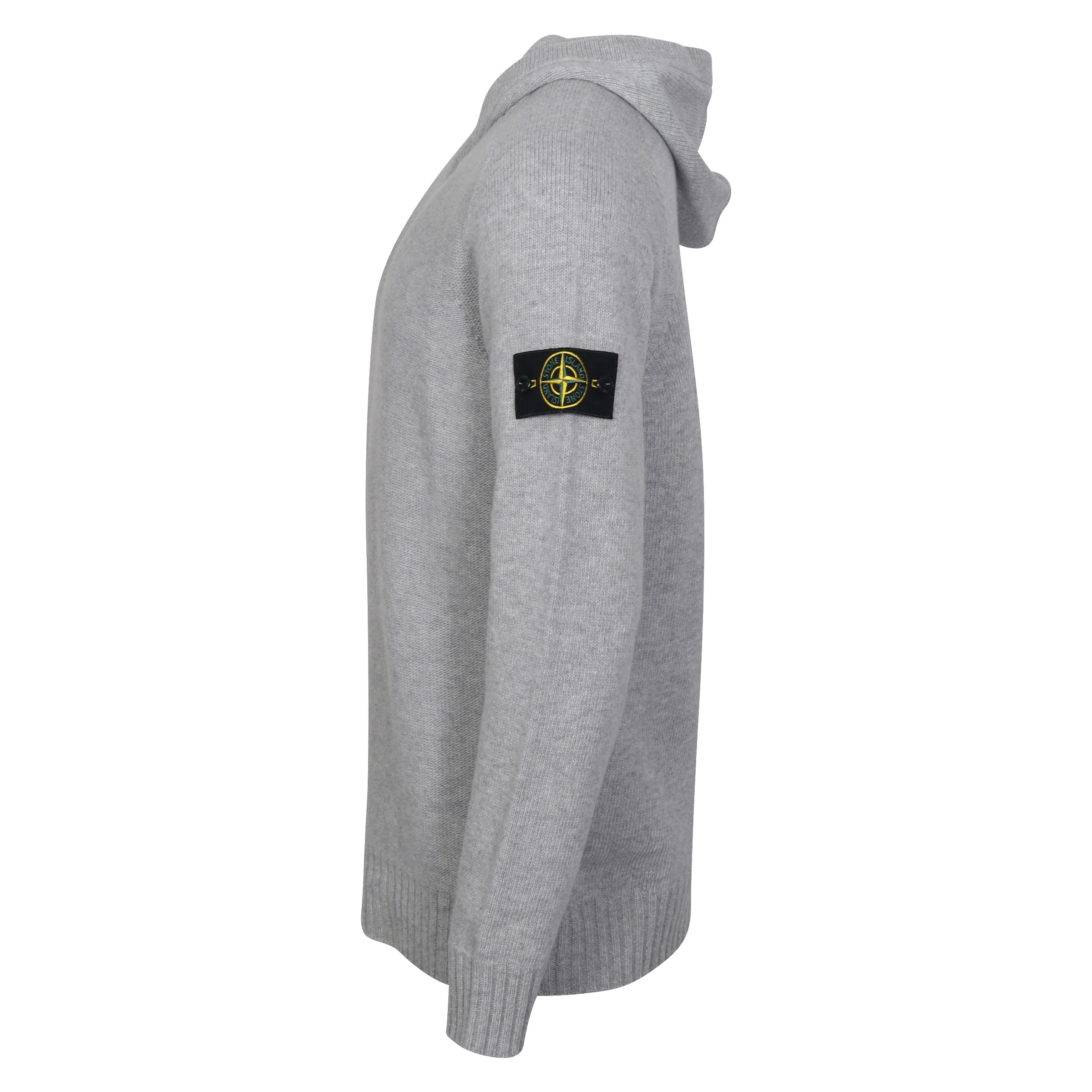 Stone Island Knit Hoodie in Grey Melange