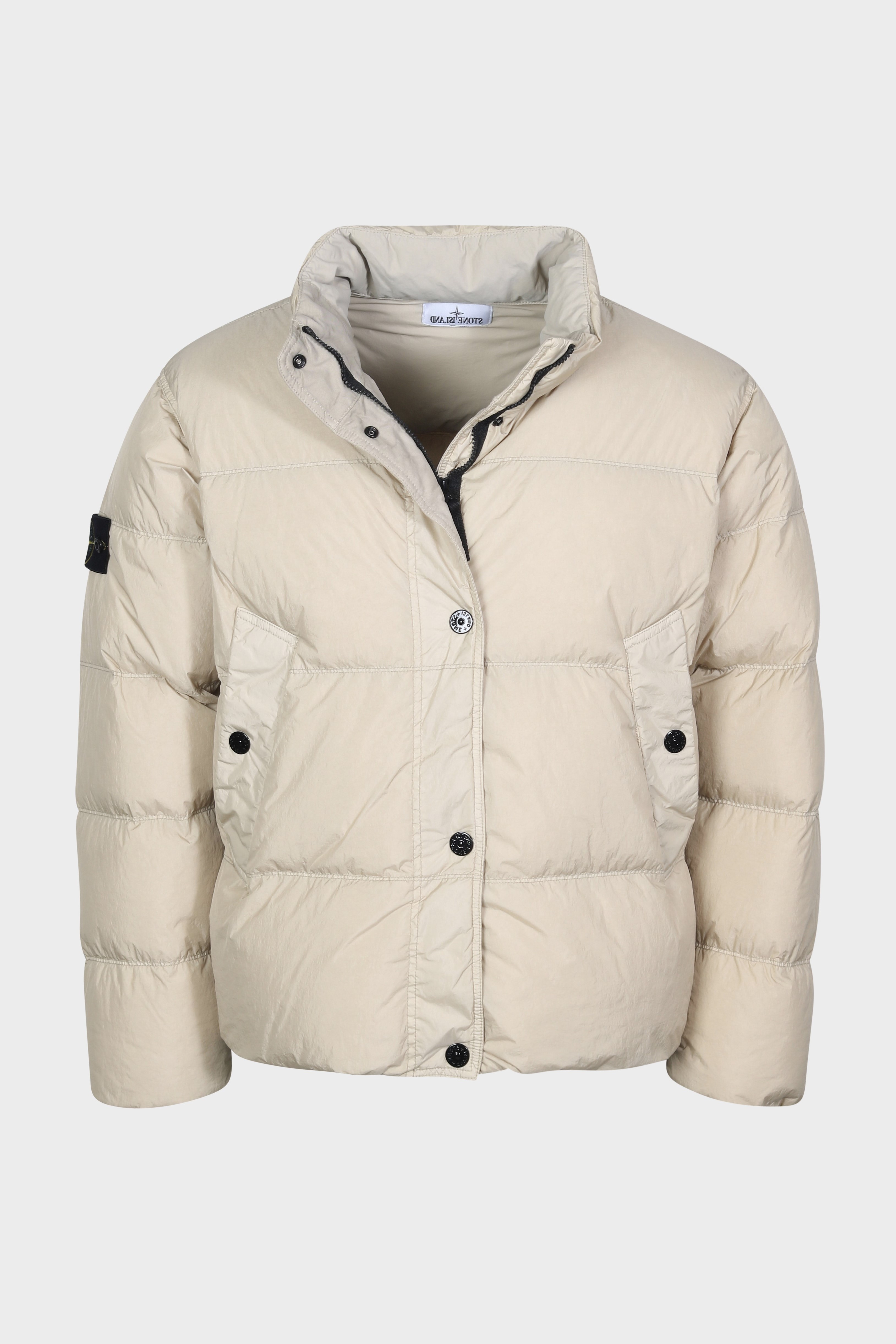 STONE ISLAND Garment Dyed Crinkle Reps Down Jacket in Beige