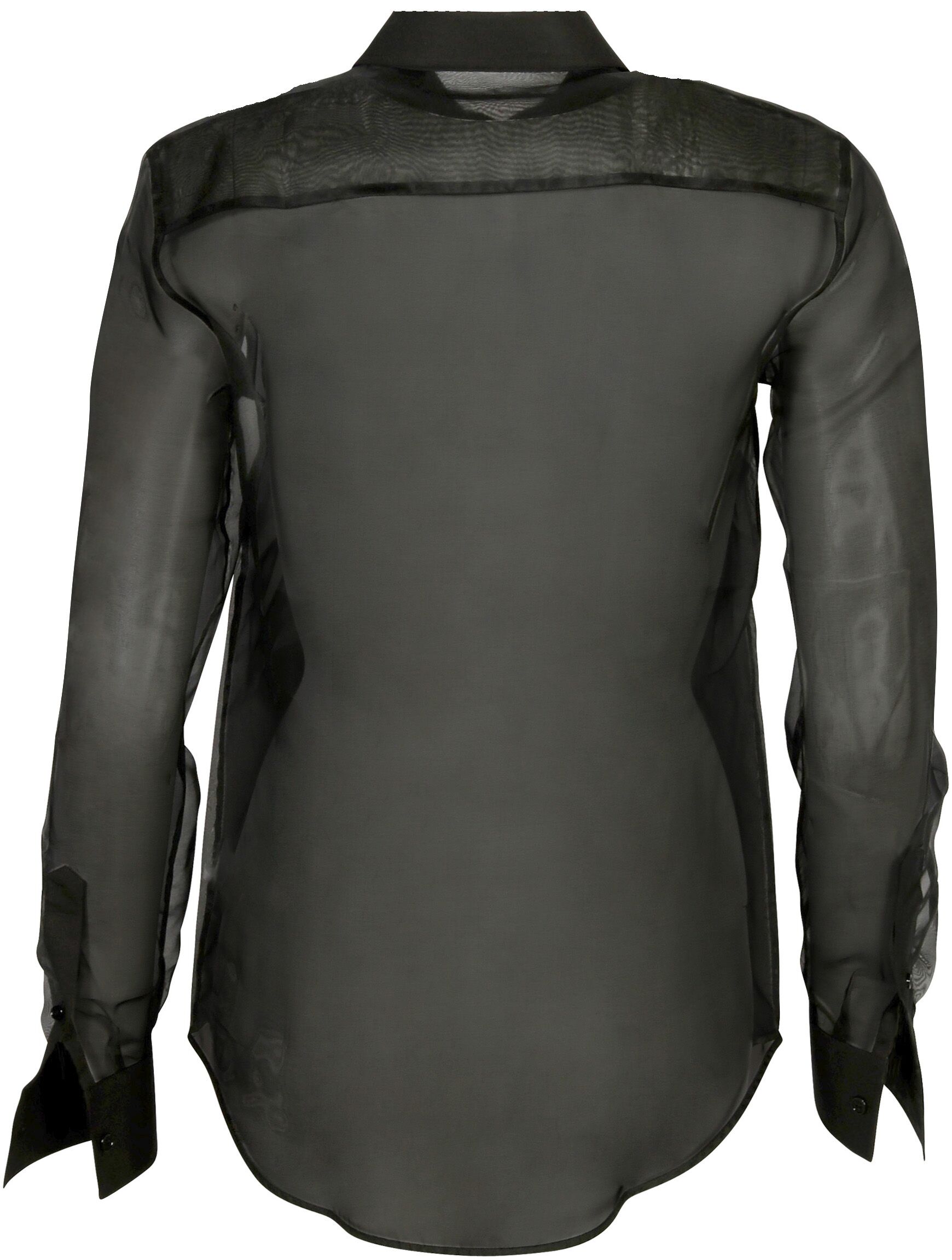 Helmut Lang Sheer Silk Shirt Black Organza