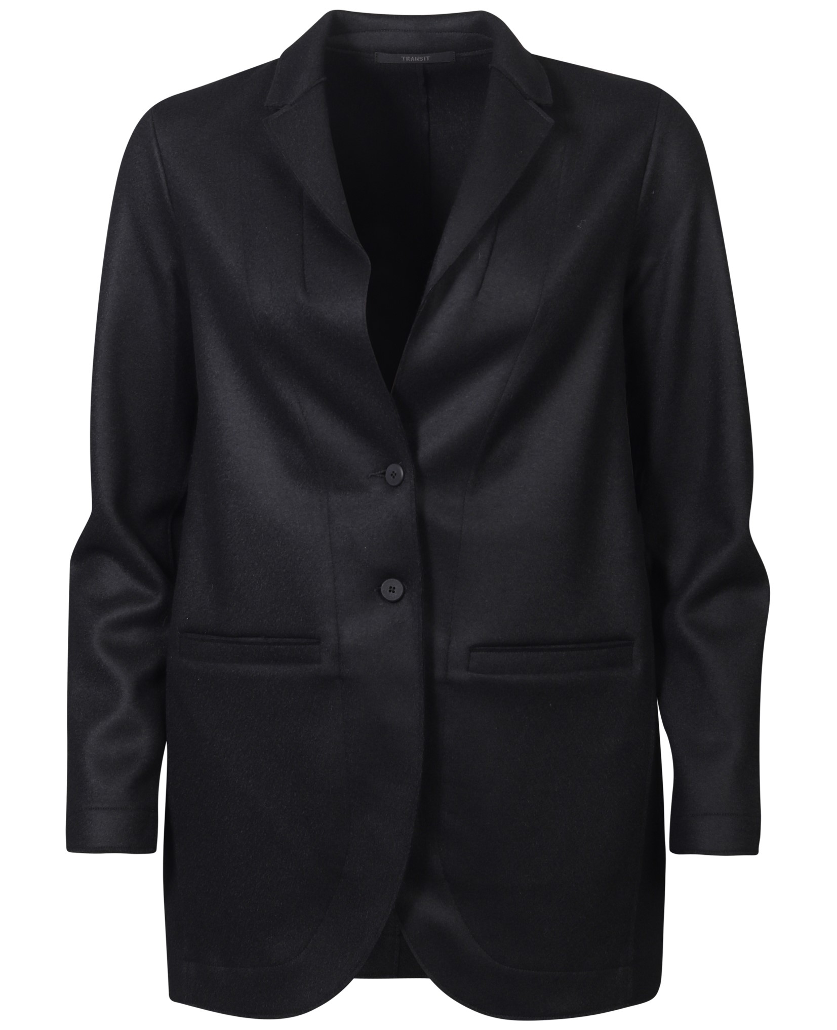 TRANSIT PAR SUCH Soft Wool Blazer in Black TRANSIT PAR SUCH Soft Wool Blazer in Black
