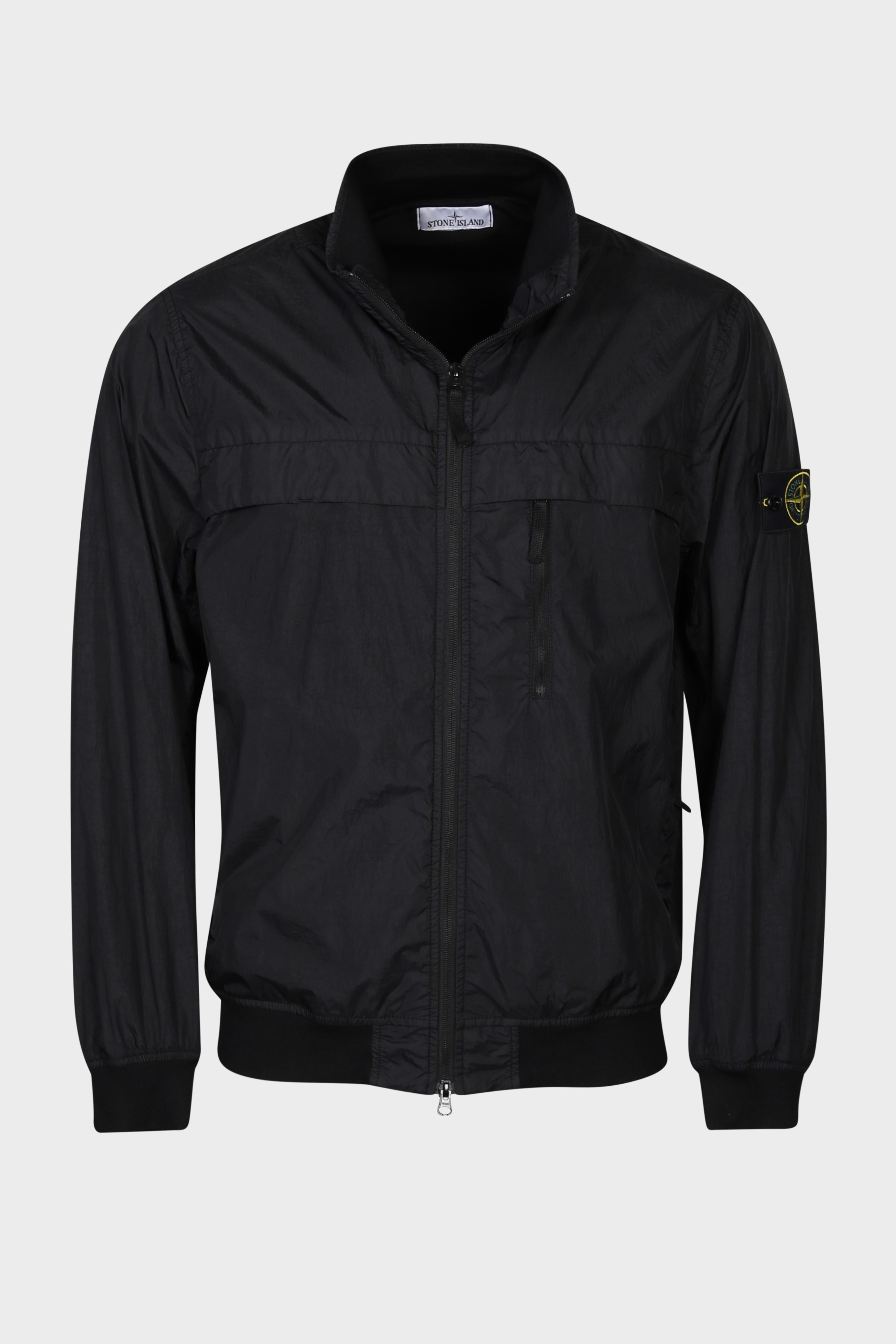 STONE ISLAND Garment Dyed Crinkle Reps Jacket in Black 3XL