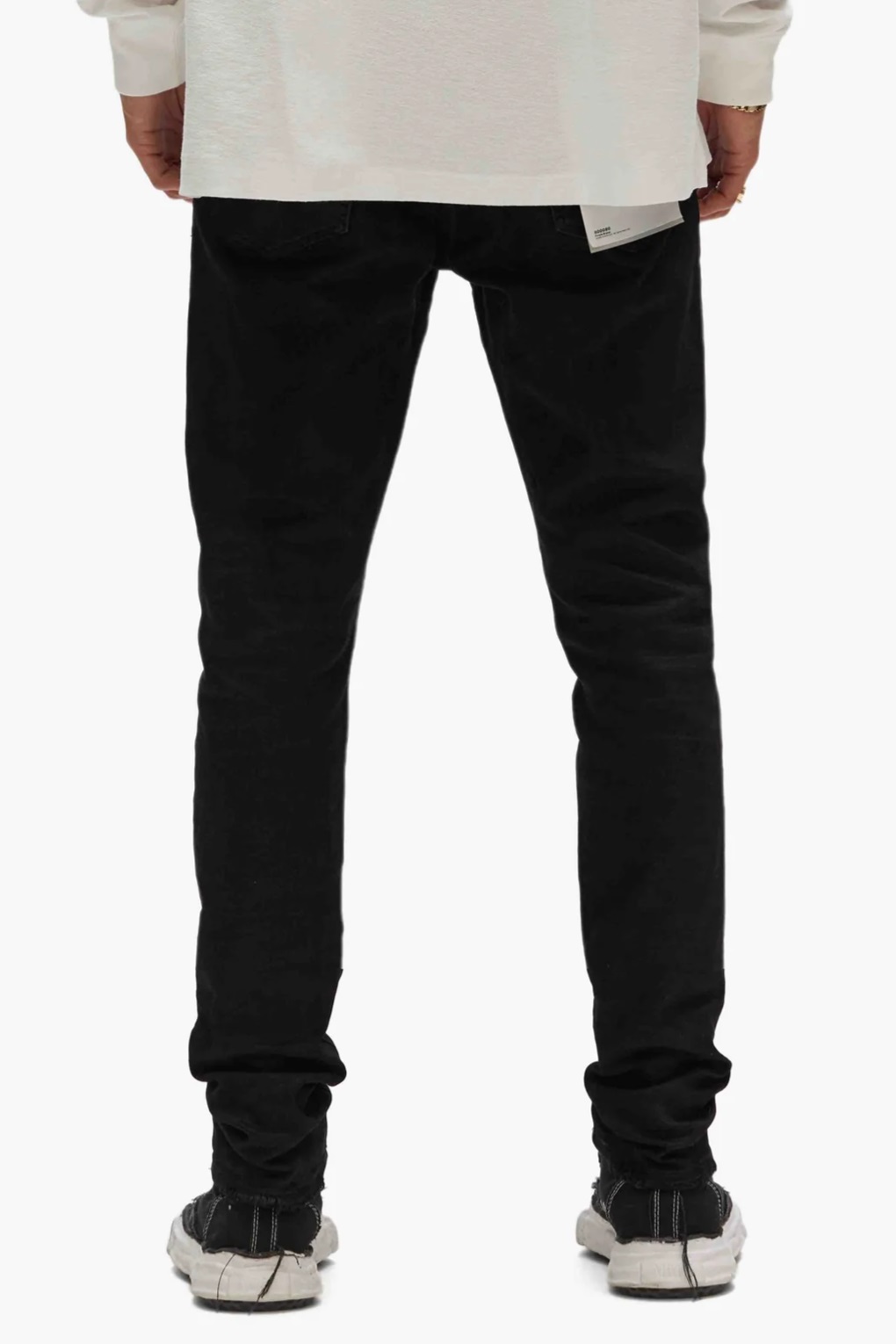 PURPLE-BRAND Soft Raw Skinny Jeans P001 in Black