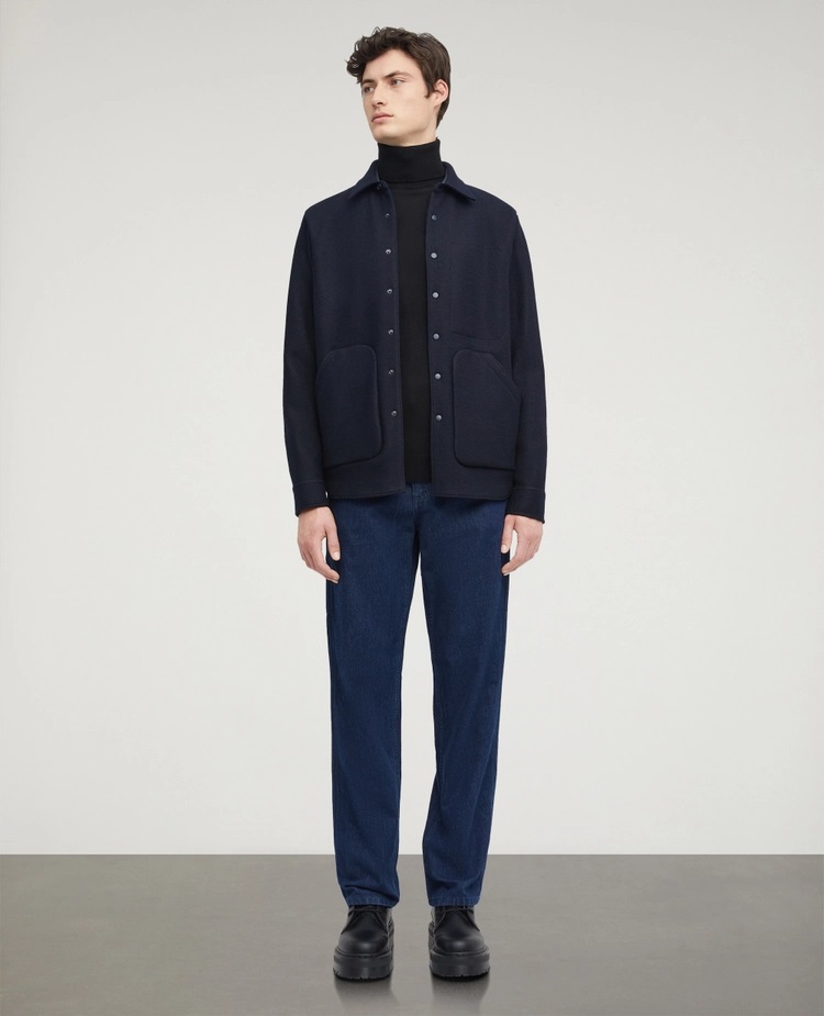Aspesi Wool Jacket in Navy 3XL