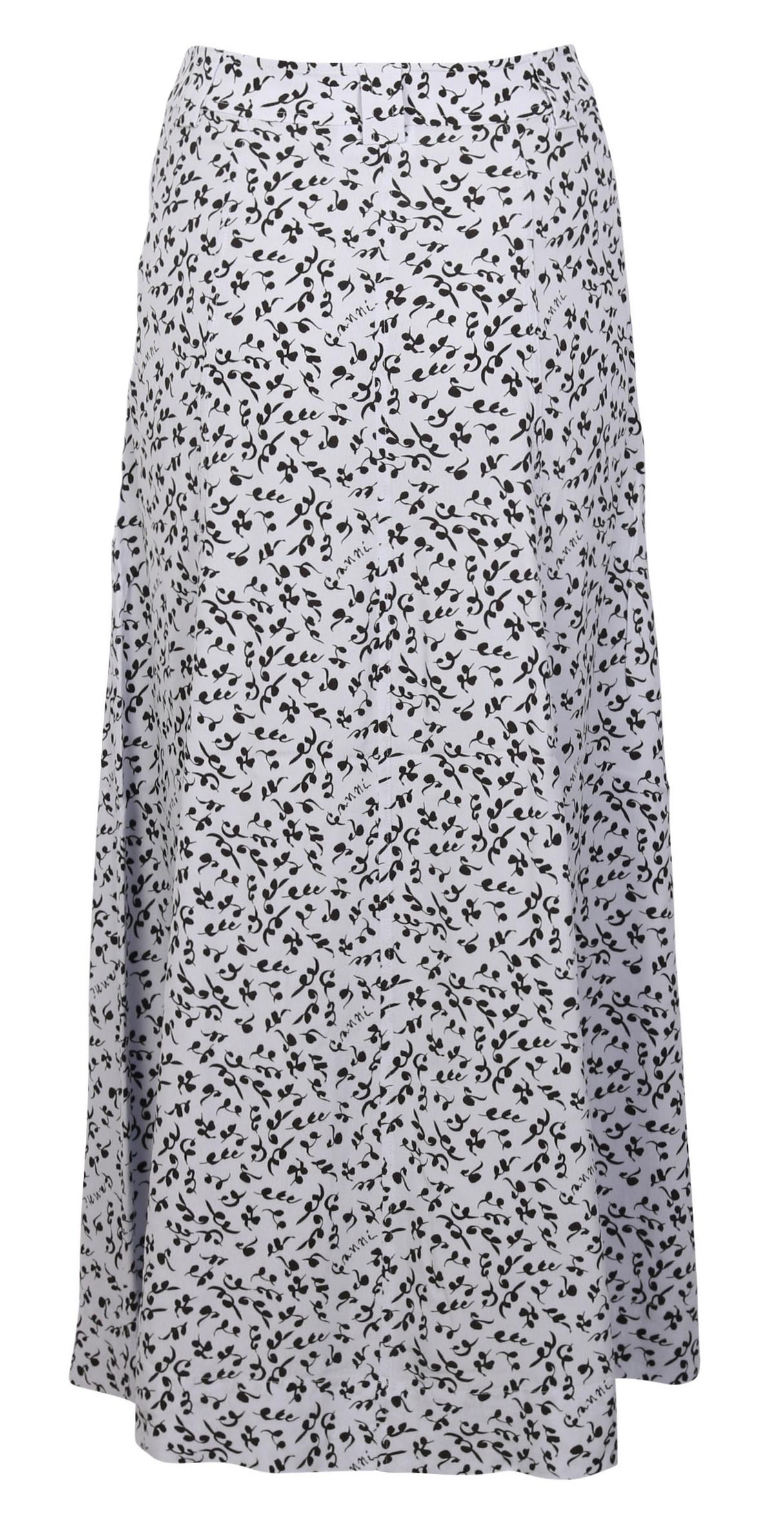 Ganni Crepe Skirt Light Blue Printed