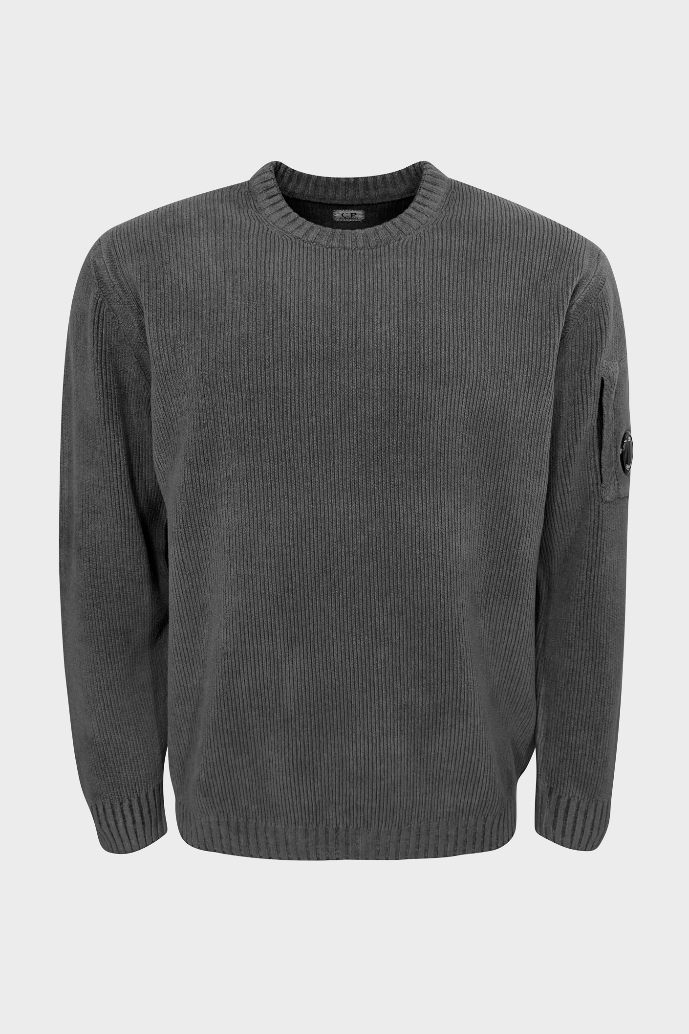 C.P. COMPANY Cotton Chenille Pullover in Dark Shadow