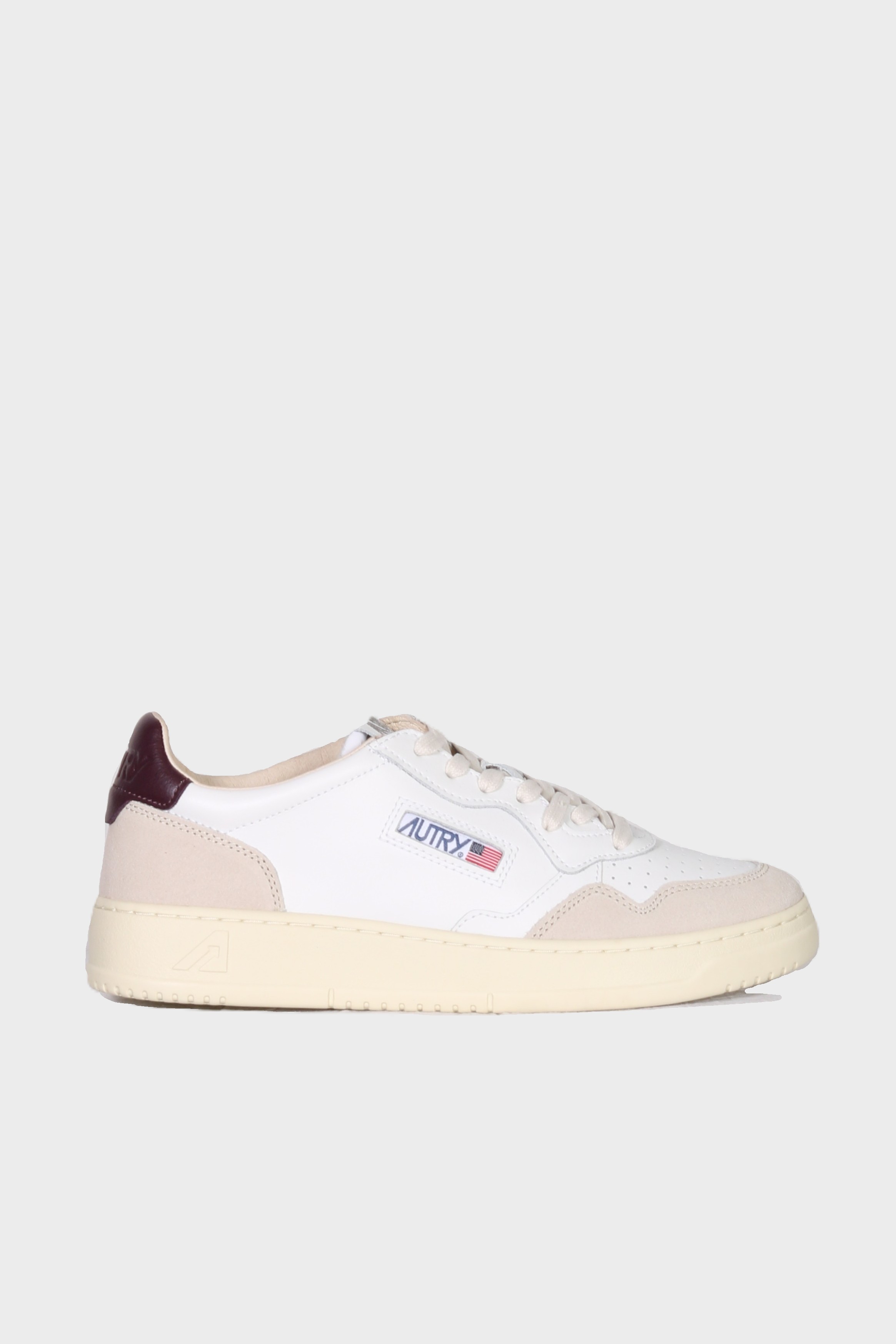 AUTRY ACTION SHOES Medalist Low Sneaker Suede White/Fig