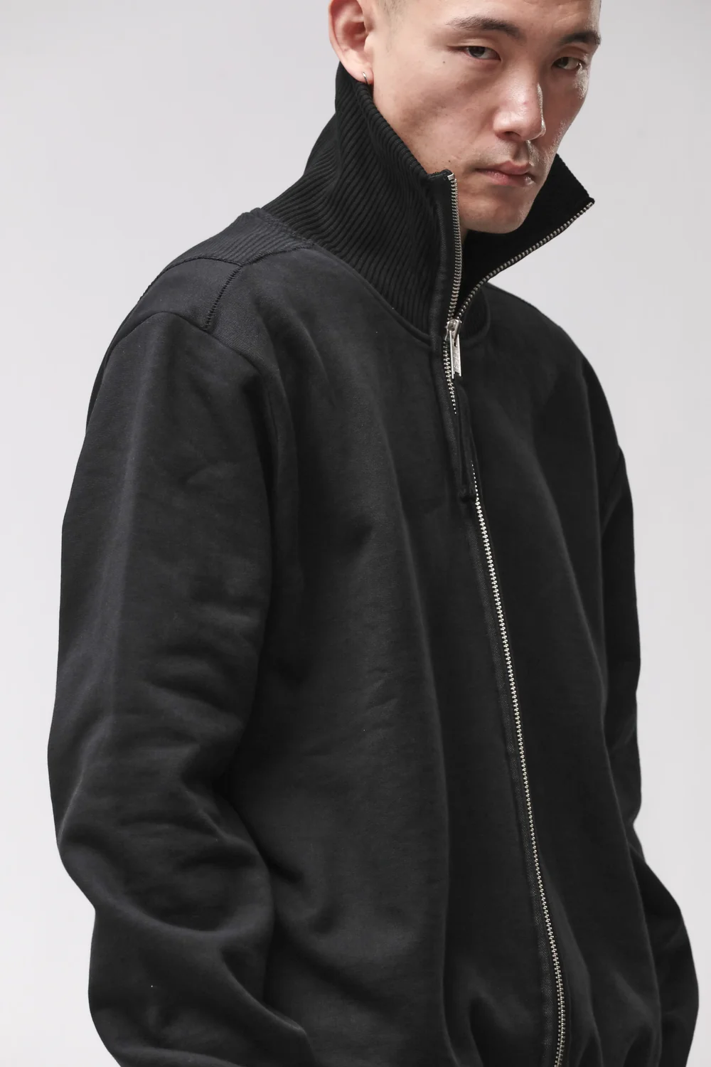 THOM KROM Oversize Sweatjacket in Black