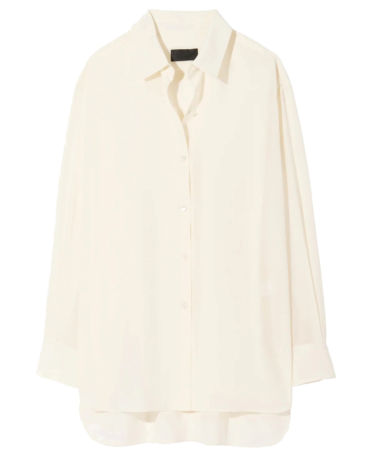 NILI LOTAN Julien Silk Shirt in Ivory