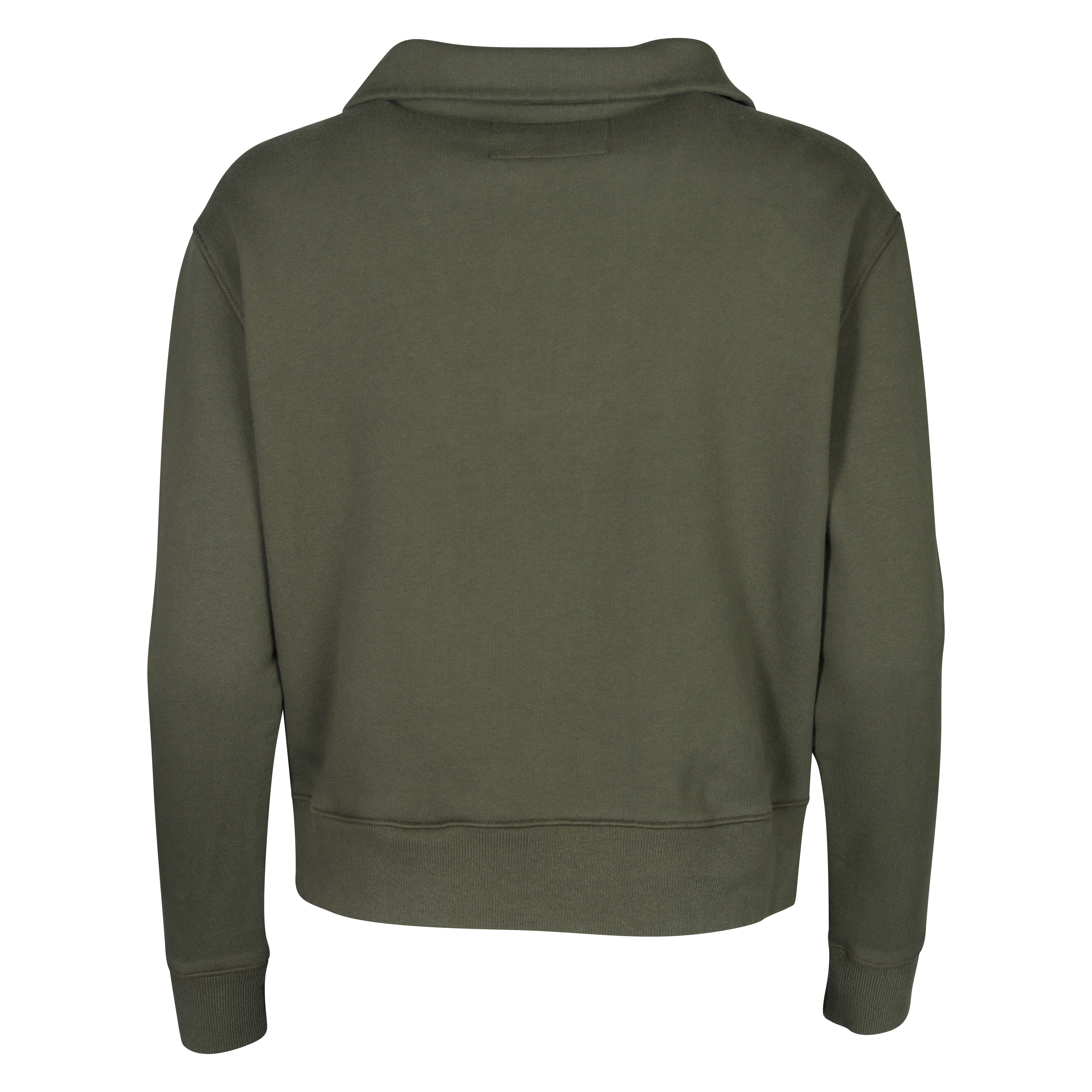 Nili Lotan Bentley Quarter Zip Sweater in Uniform Green L