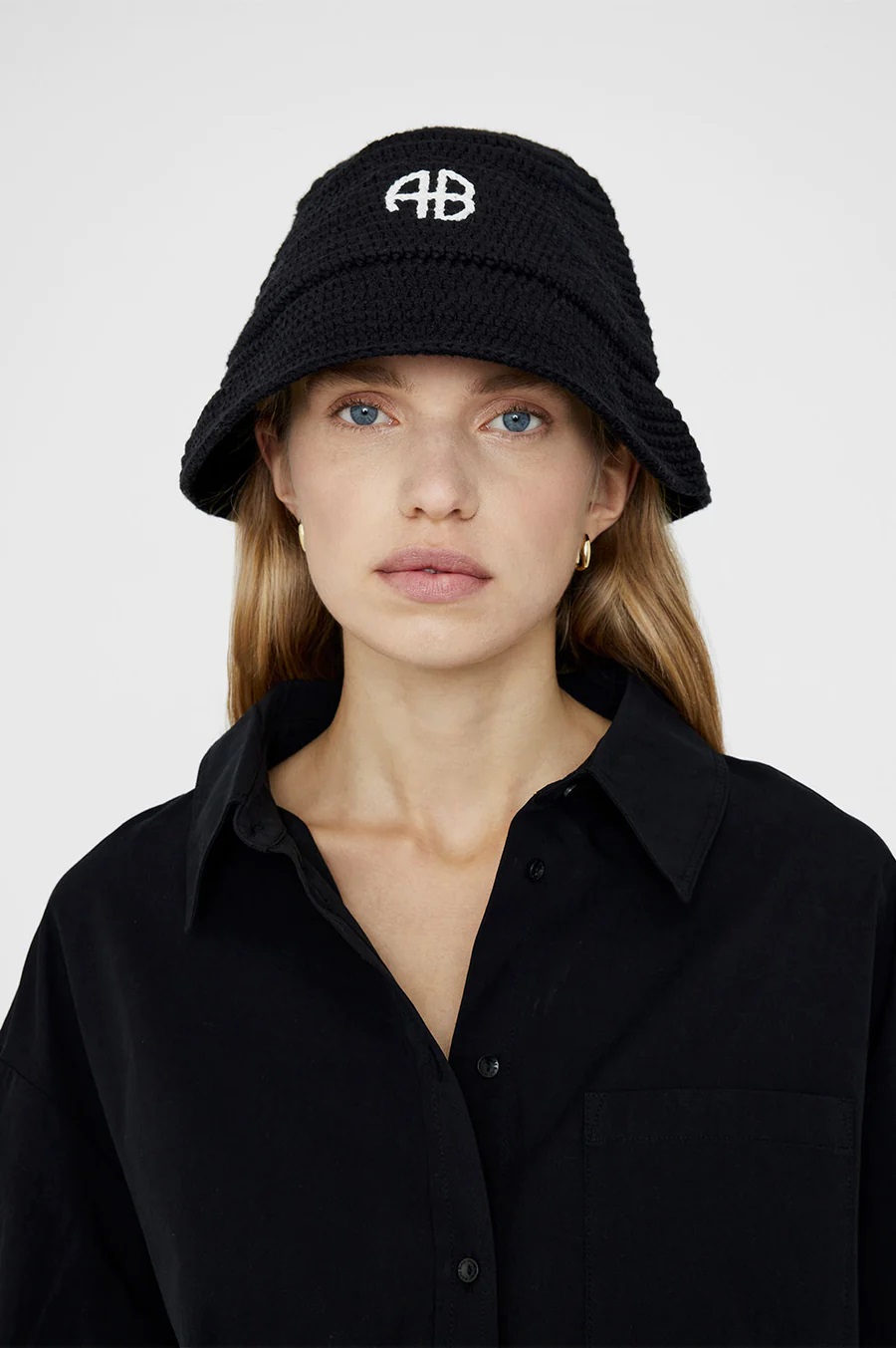 ANINE BING Darra Bucket Hat in Black