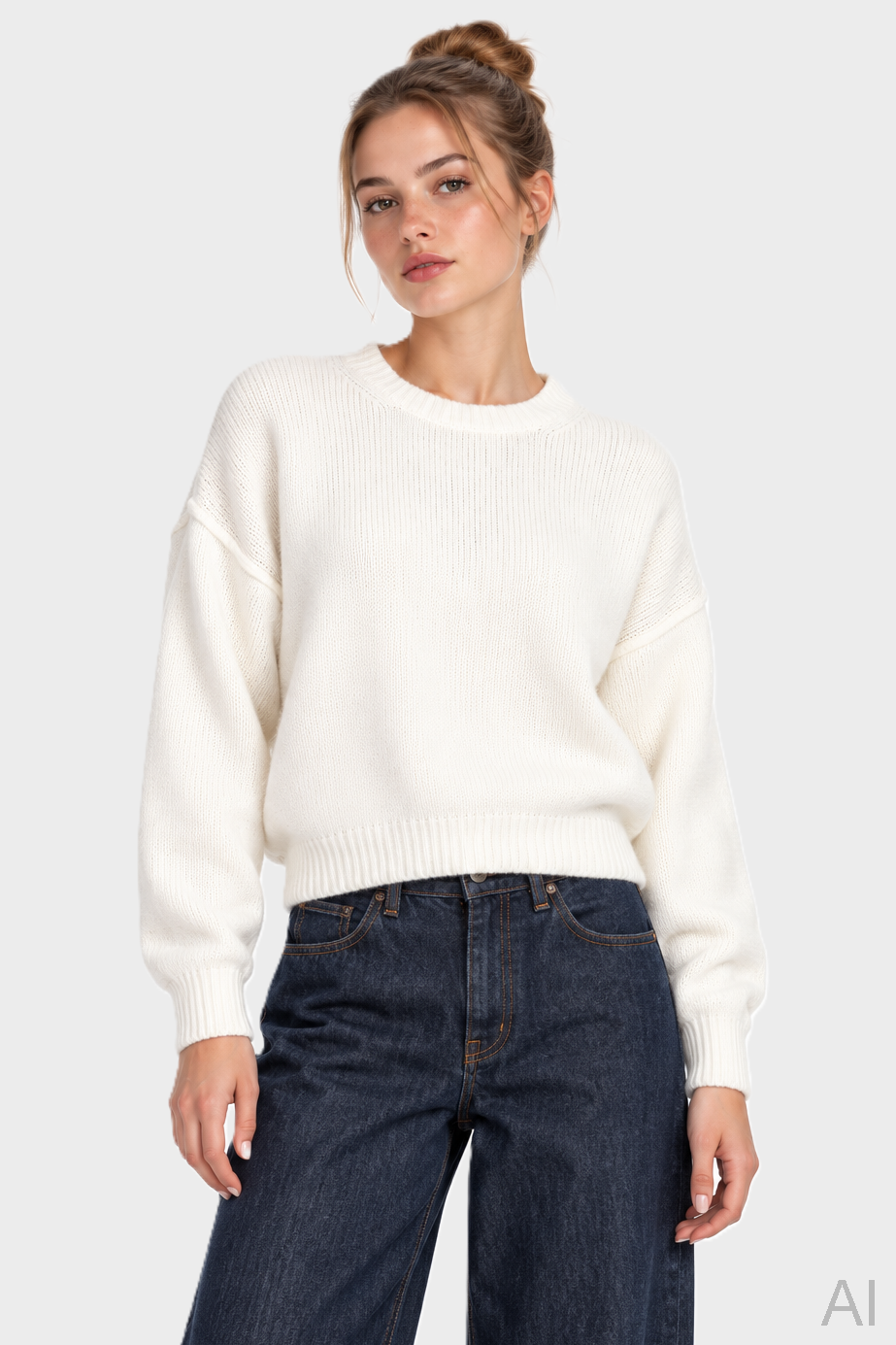 WARM ME Live Cashmere Sweater in Creme