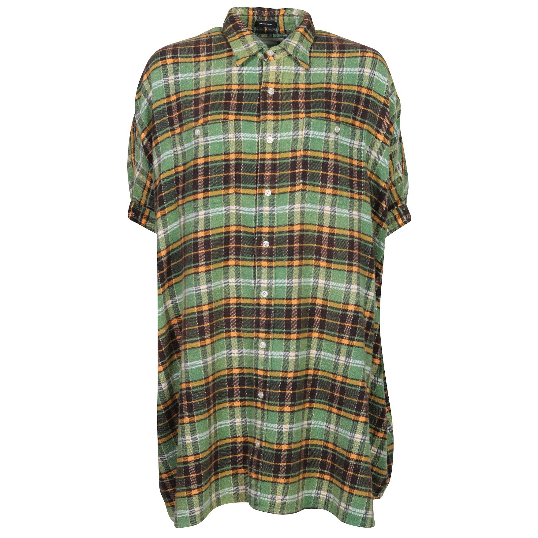 R13 Plaid Oversized Dress in Green Plaid