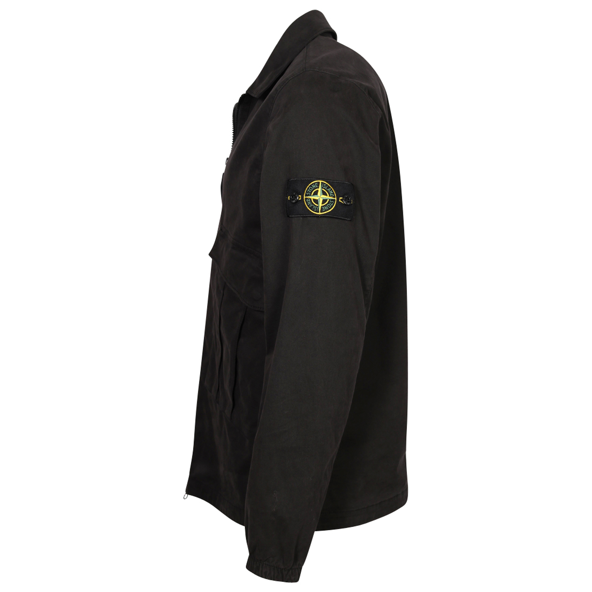 Stone Island Washed Cotton Overshirt Black XXXL