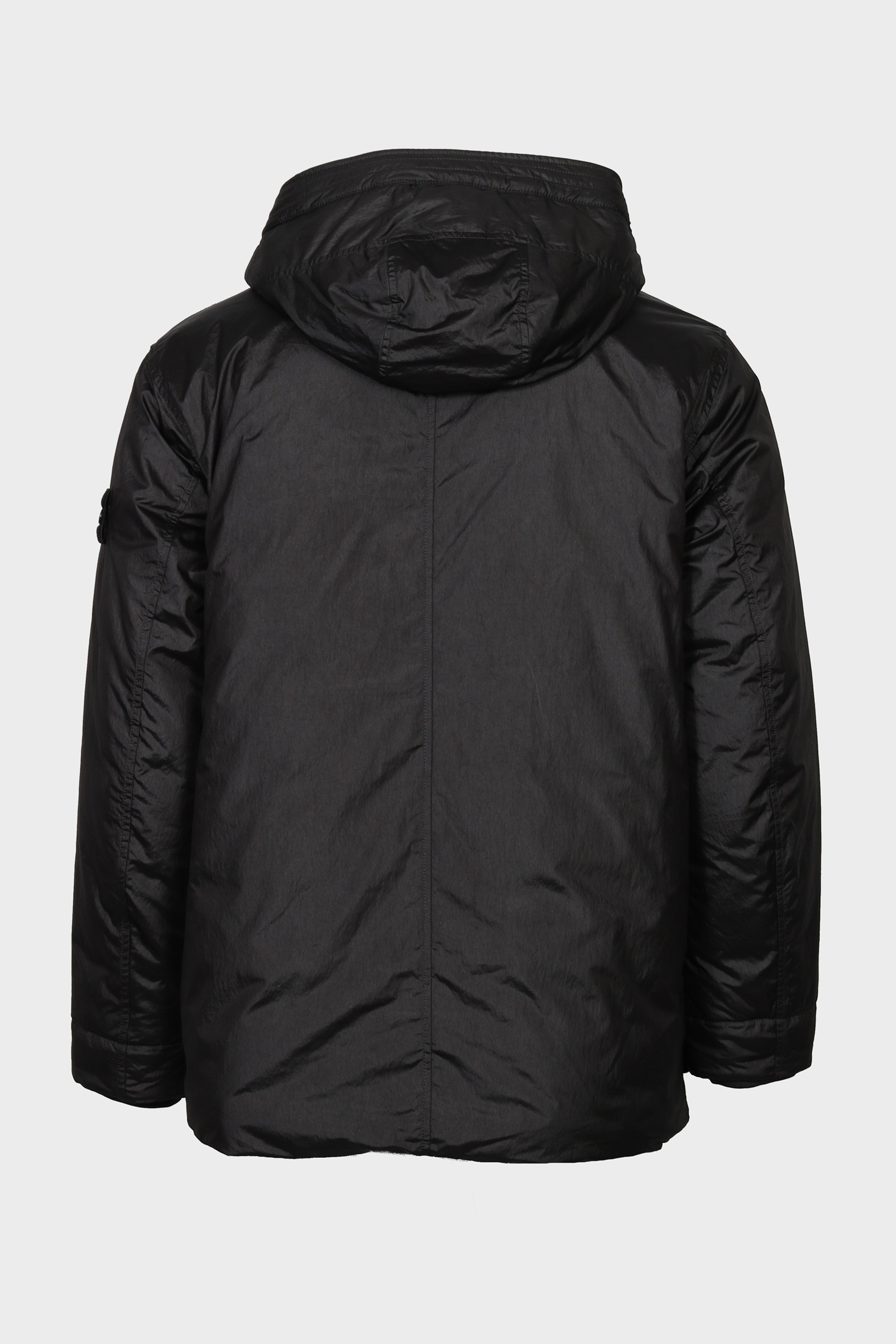 STONE ISLAND Poly Nylon Ciré Padded Parka in Black 3XL