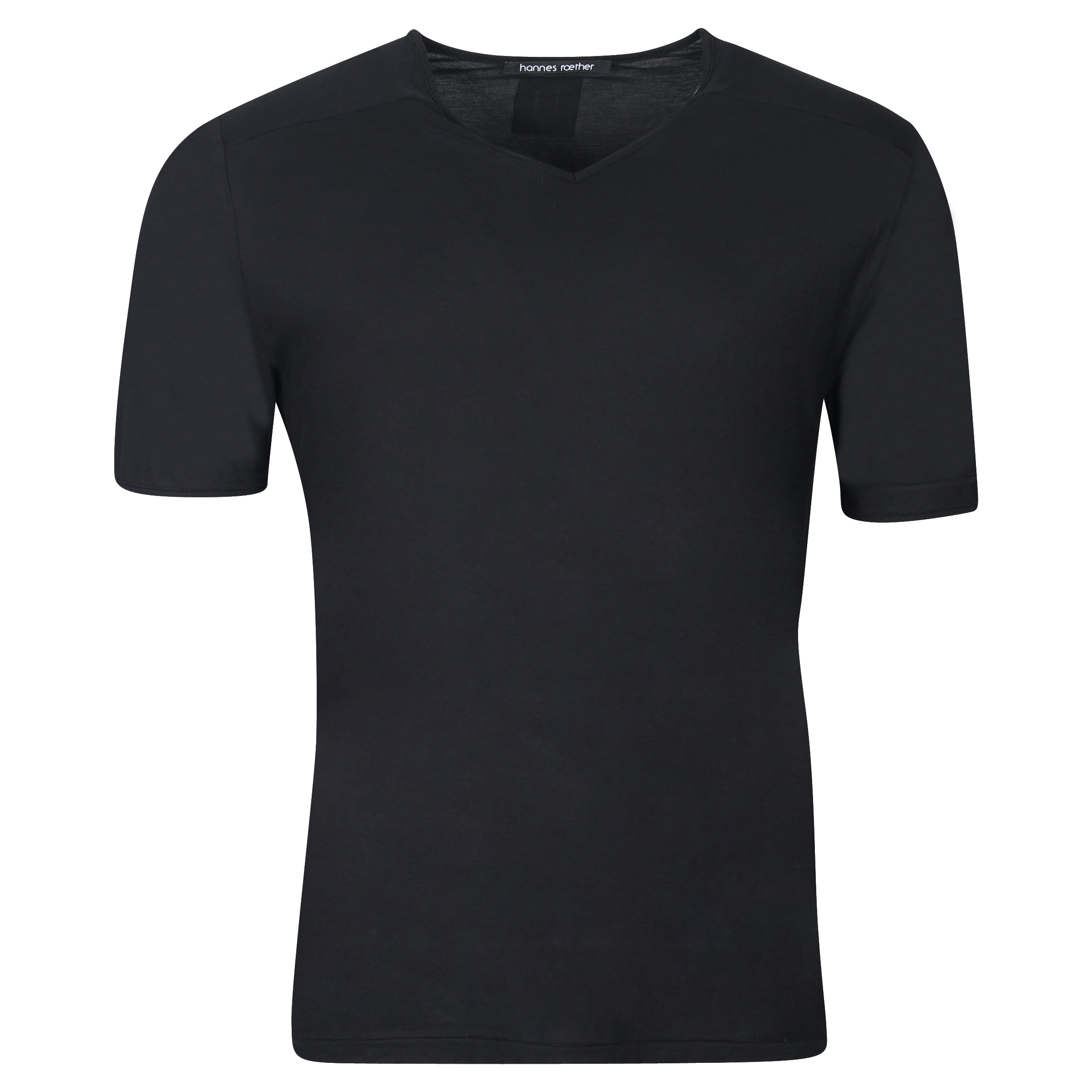 Hannes Roether V-Neck T-Shirt Black