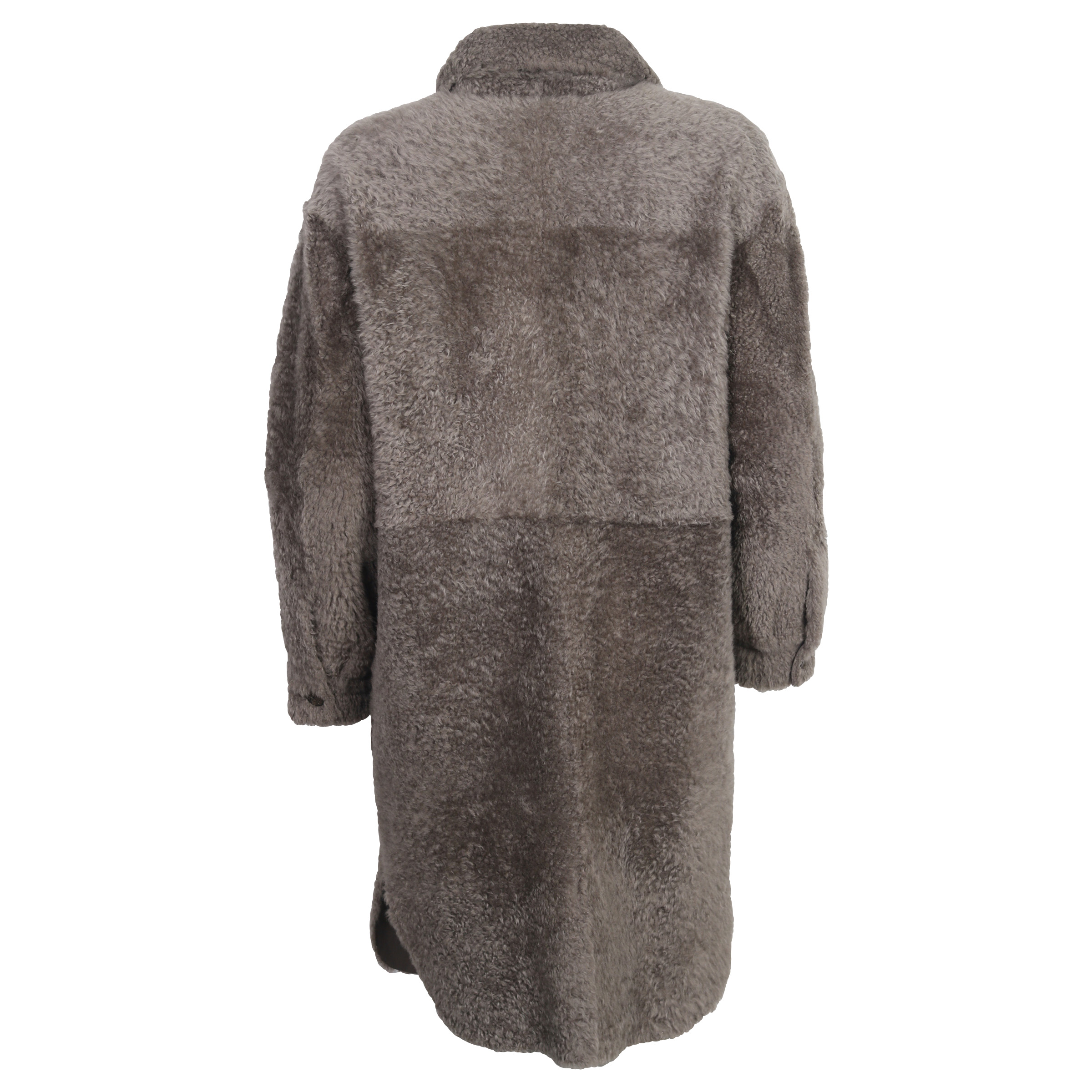 Giorgio Brato Reversible Lamb Leather Coat in Taupe