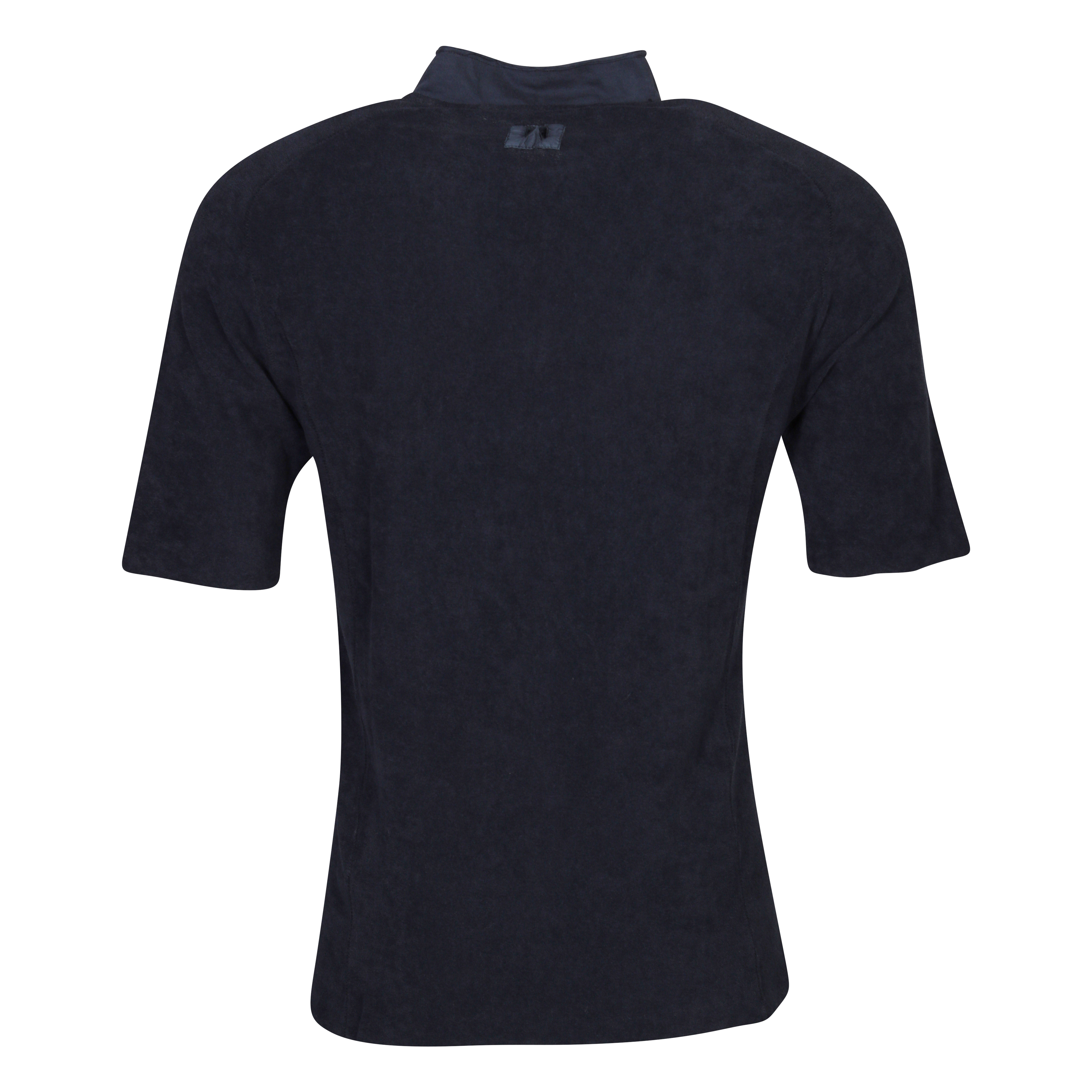 Hannes Roether Frottee Poloshirt in Dark Navy