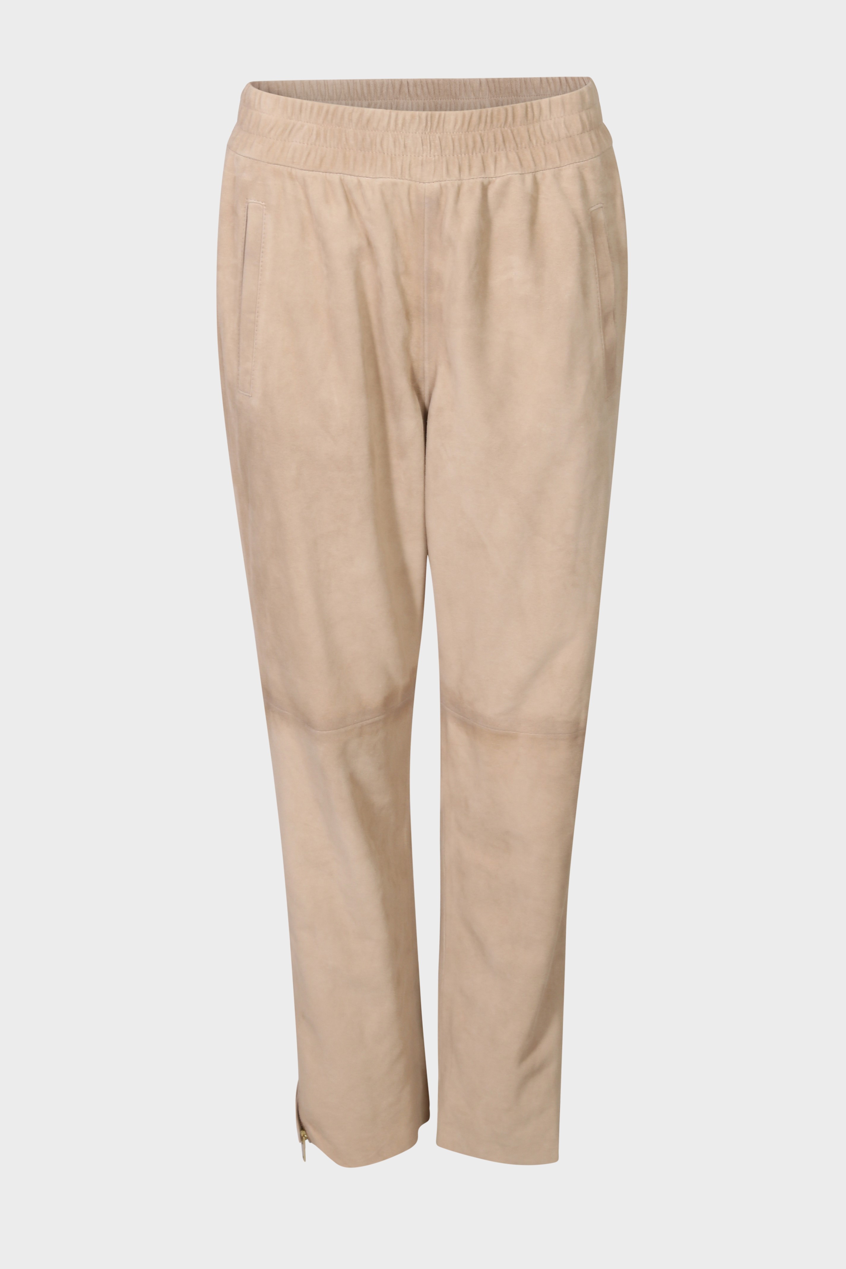 GOLDEN GOOSE Leather Joggpant in Sand