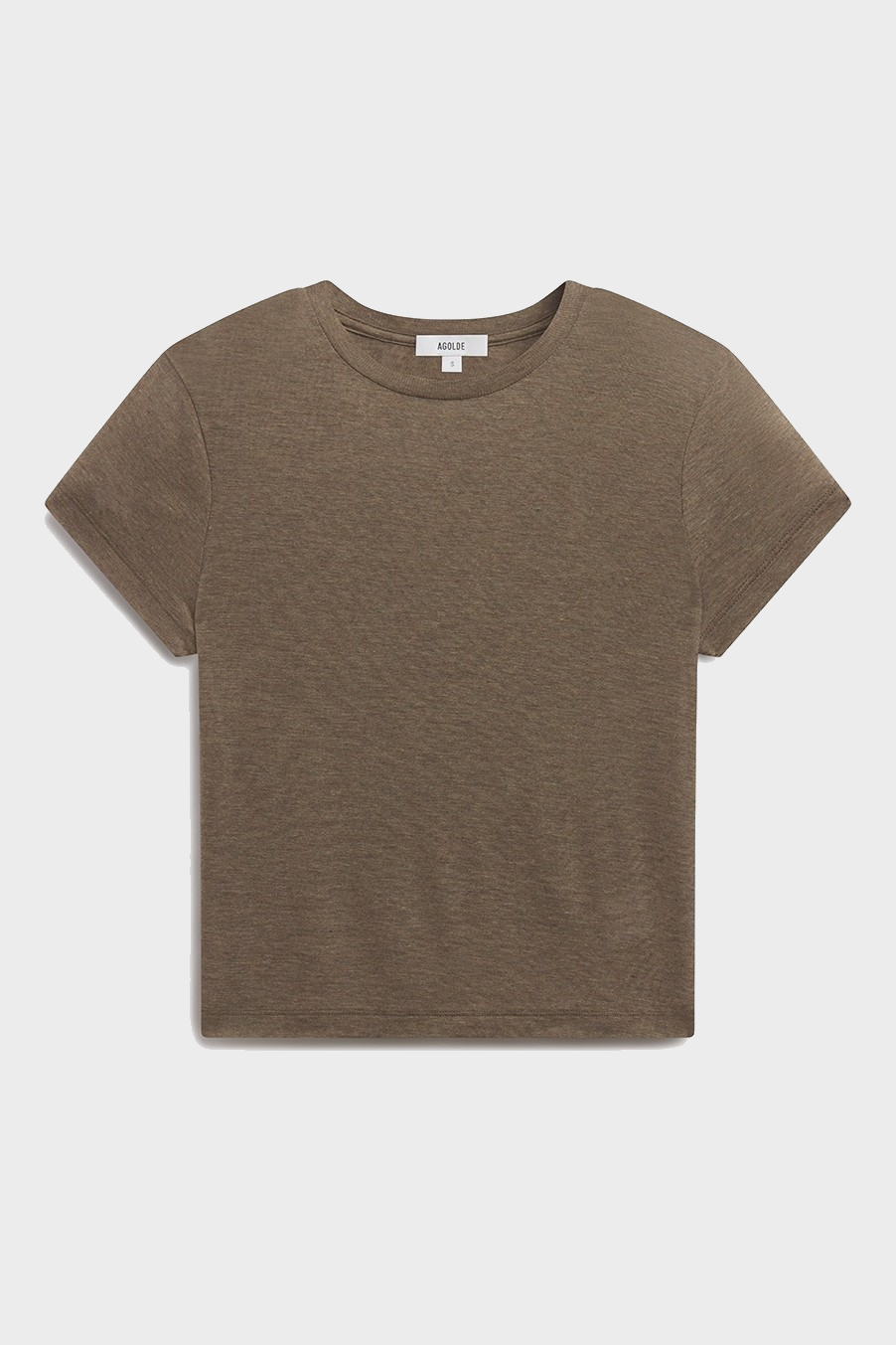 AGOLDE Adine Tencel Tee in Brown Melange