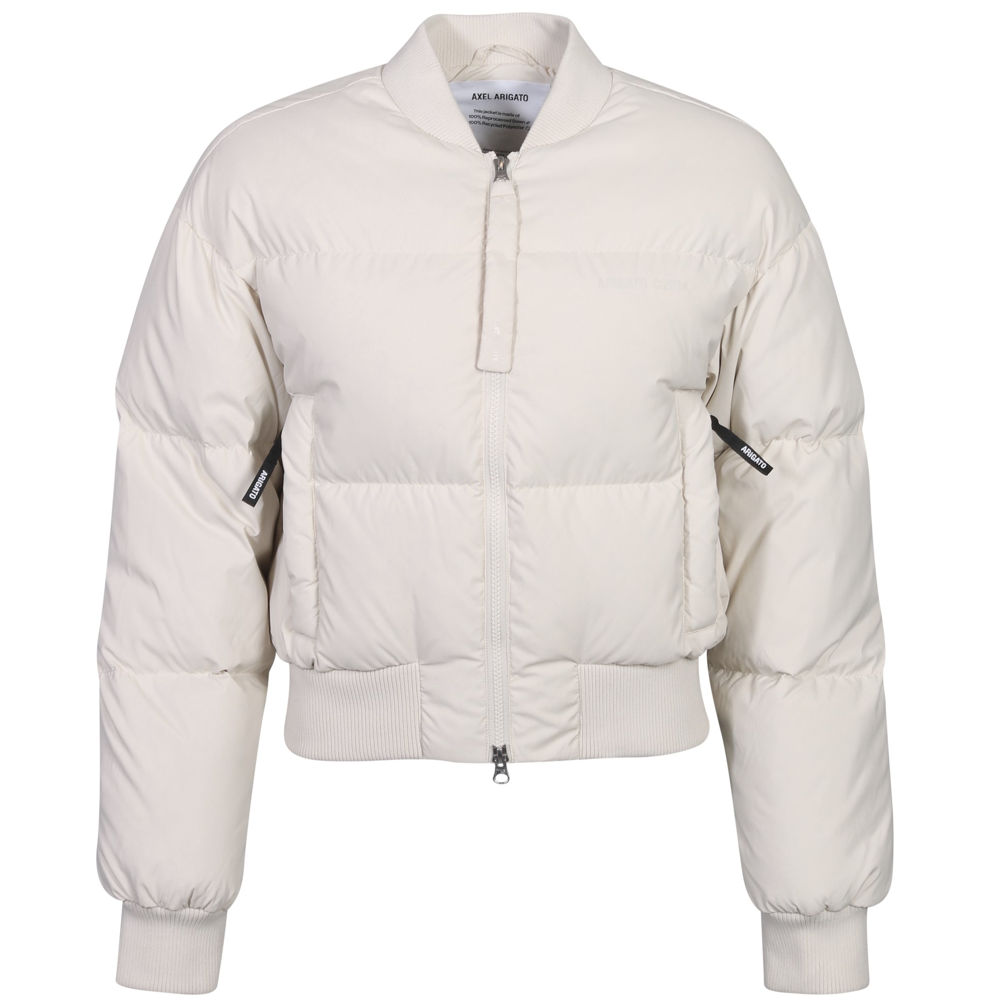 AXEL ARIGATO Zoe Down Bomber Jacket in Light Beige XS