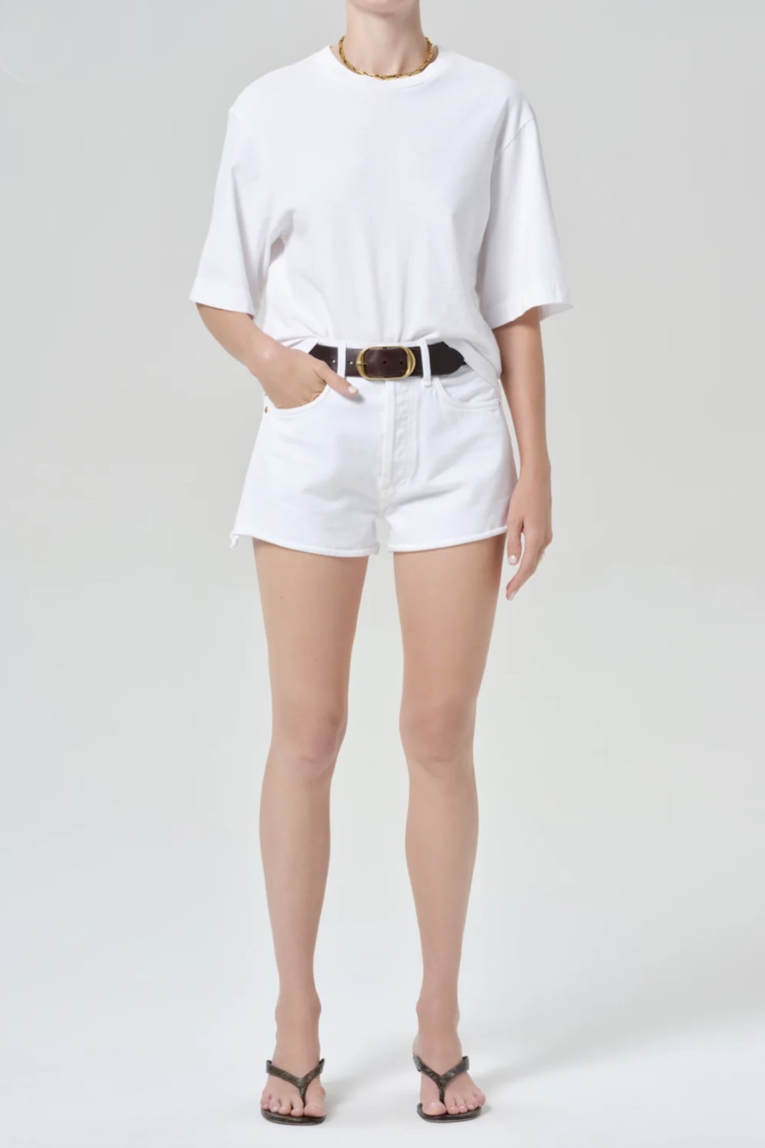 CITIZENS OF HUMANITY Goldie Tee in Soft White XL