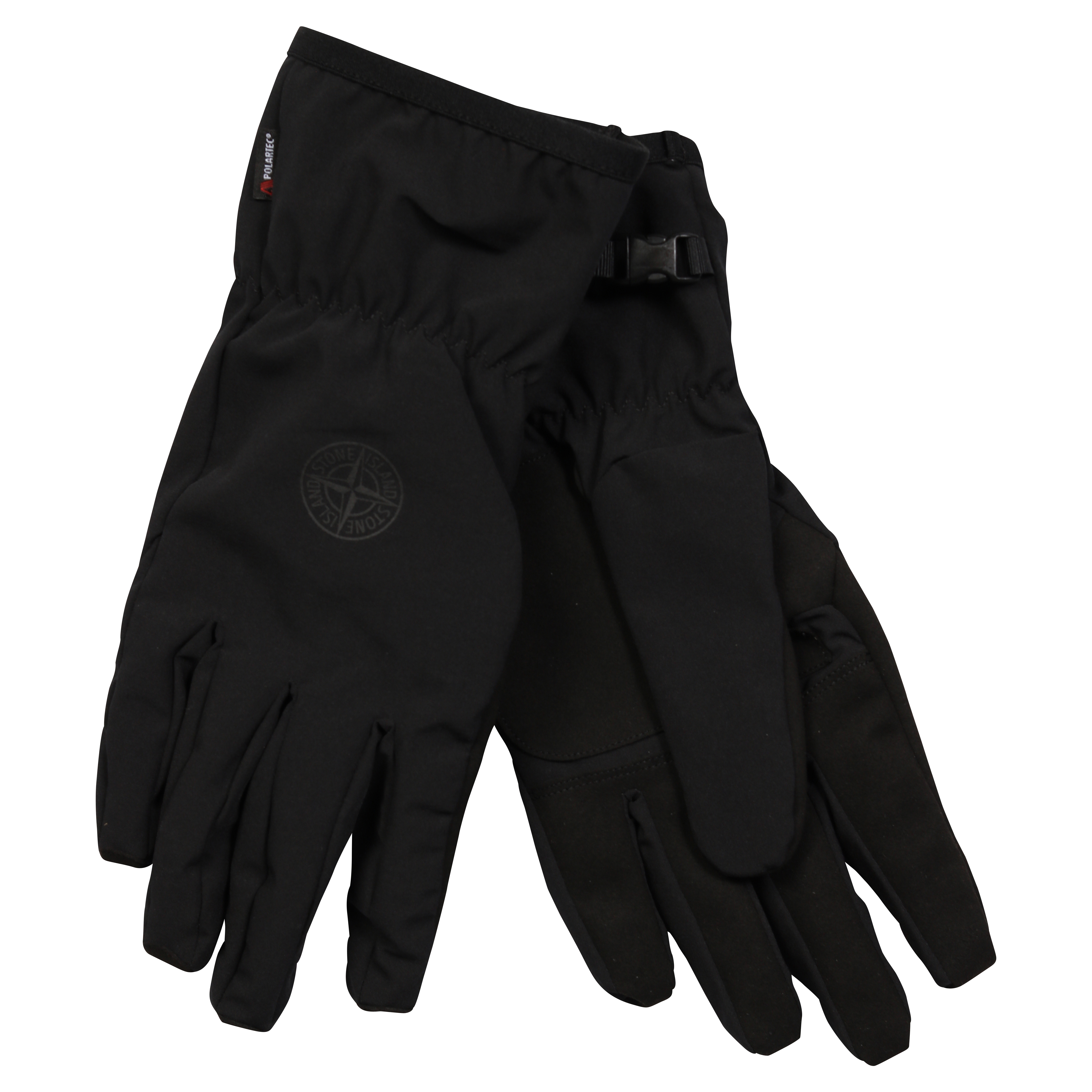 Stone Island Gloves in Black Teddy Inside