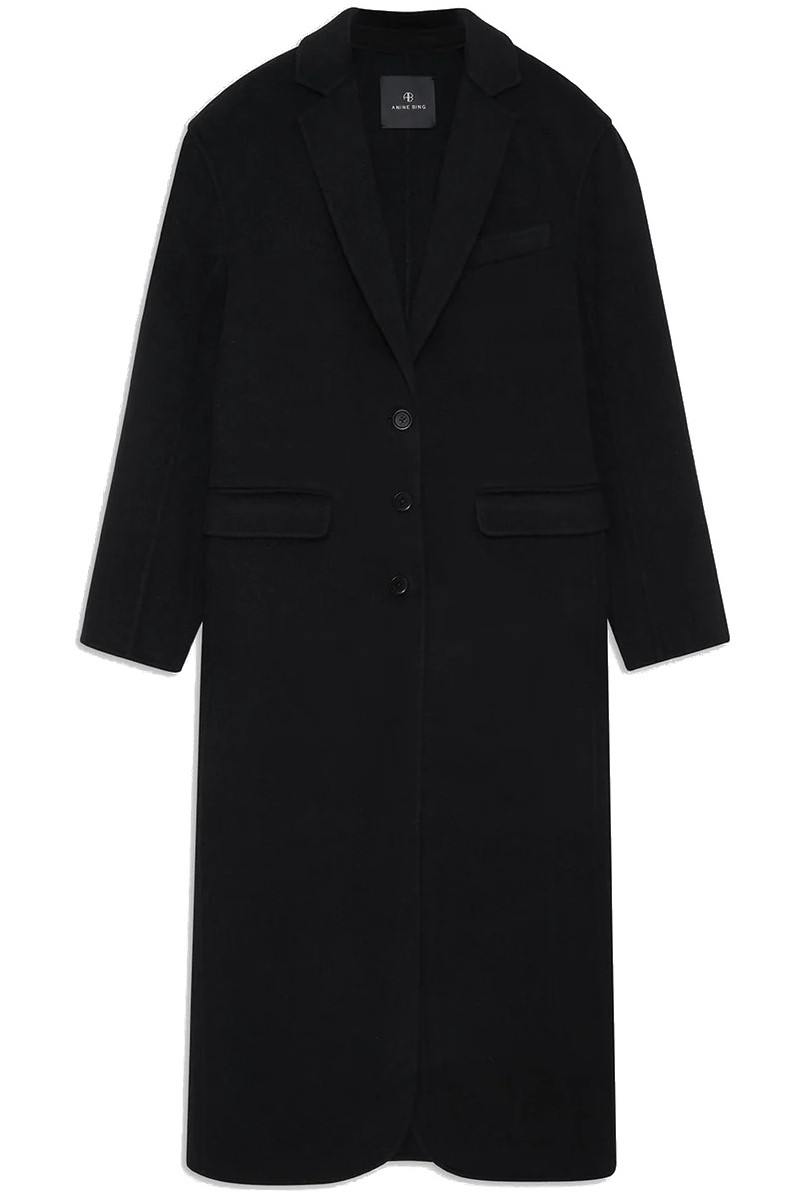 ANINE BING Quinn Coat in Black M