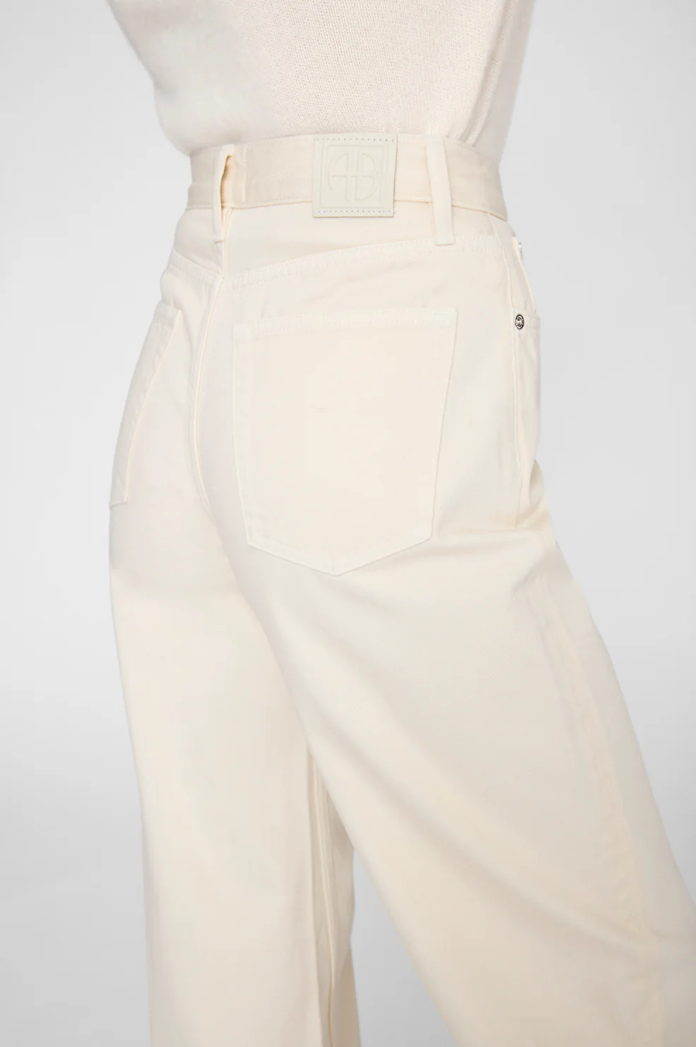 ANINE BING Brie Jeans in Cream