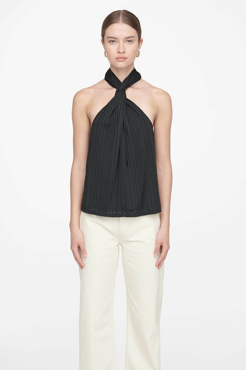 Anine Bing Agnes Top in Black M