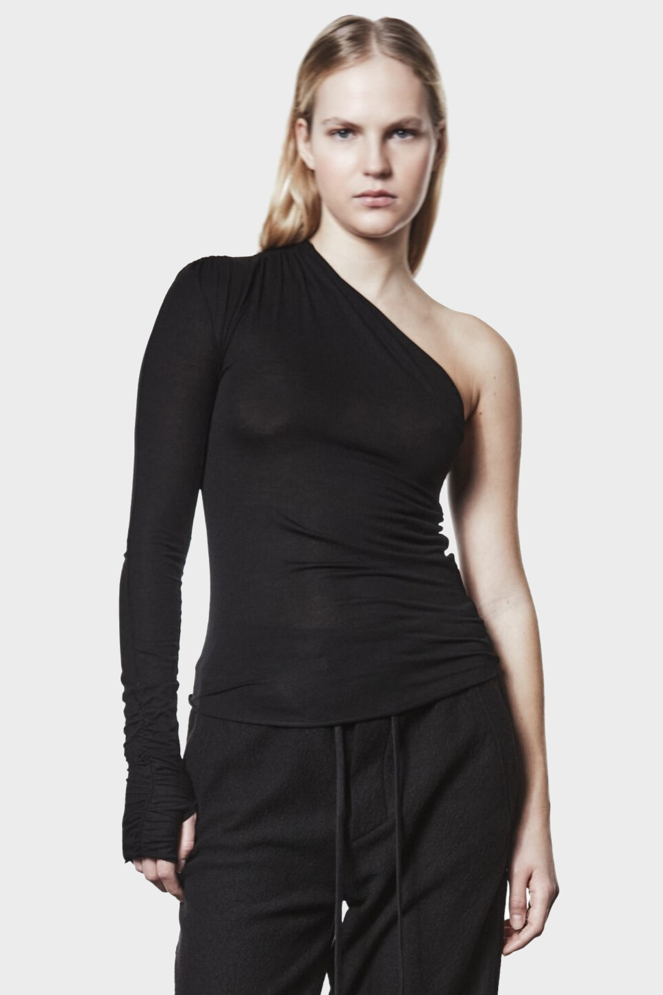 THOM KROM One-Shoulder Top in Black