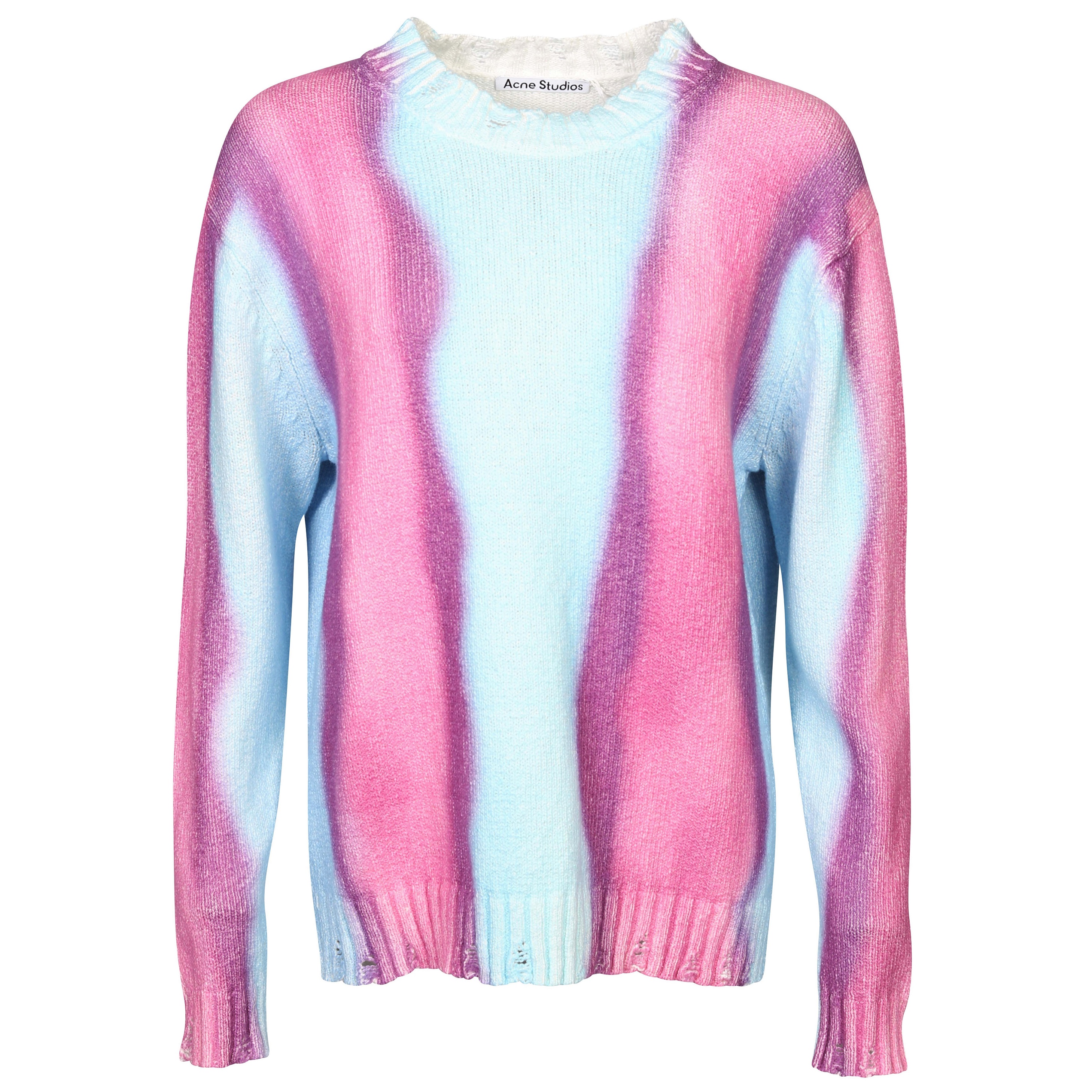 Acne Studios Knit Sweater in Sky Blue/Pink