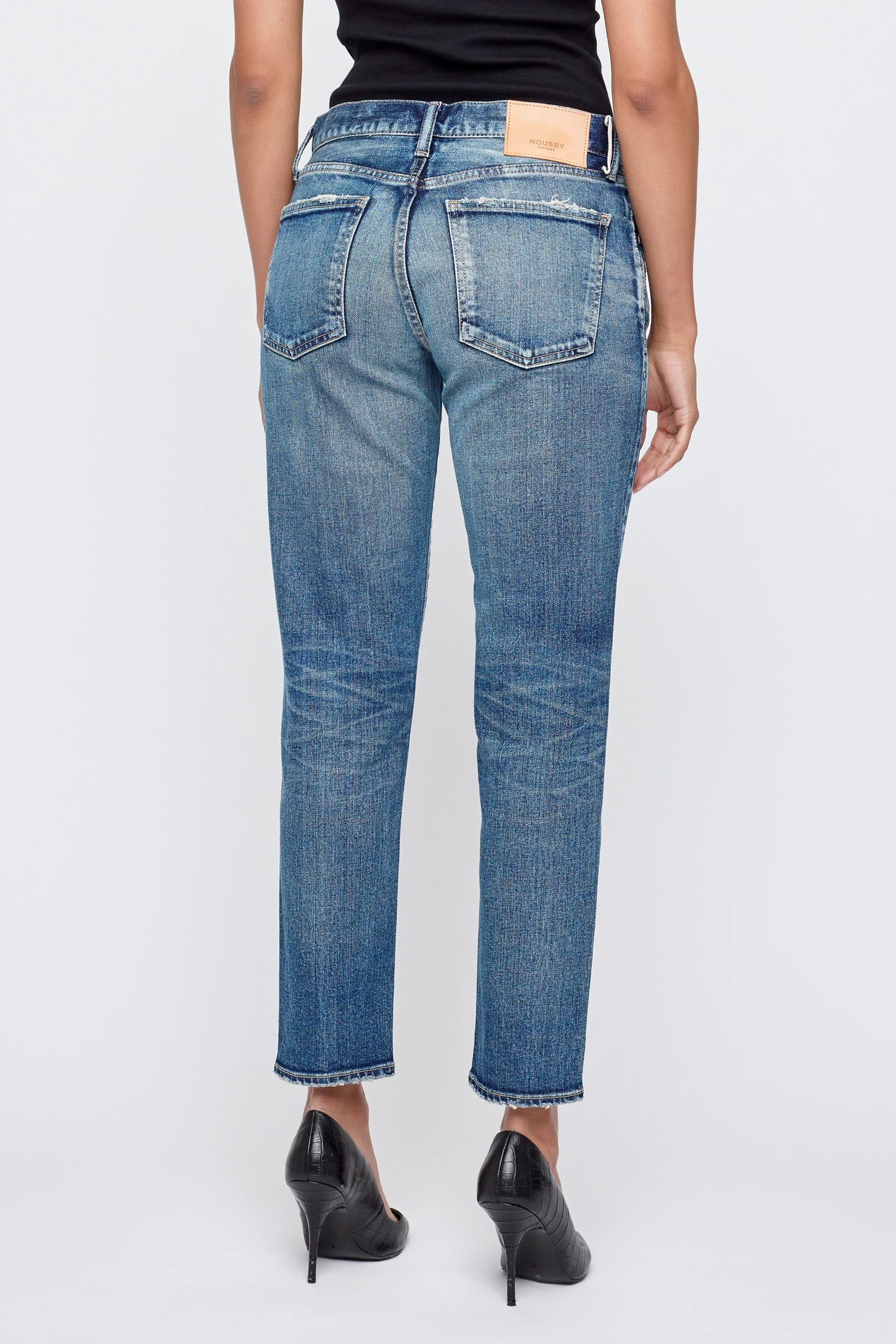 MOUSSY VINTAGE Jeans Tapered Alice in Blue