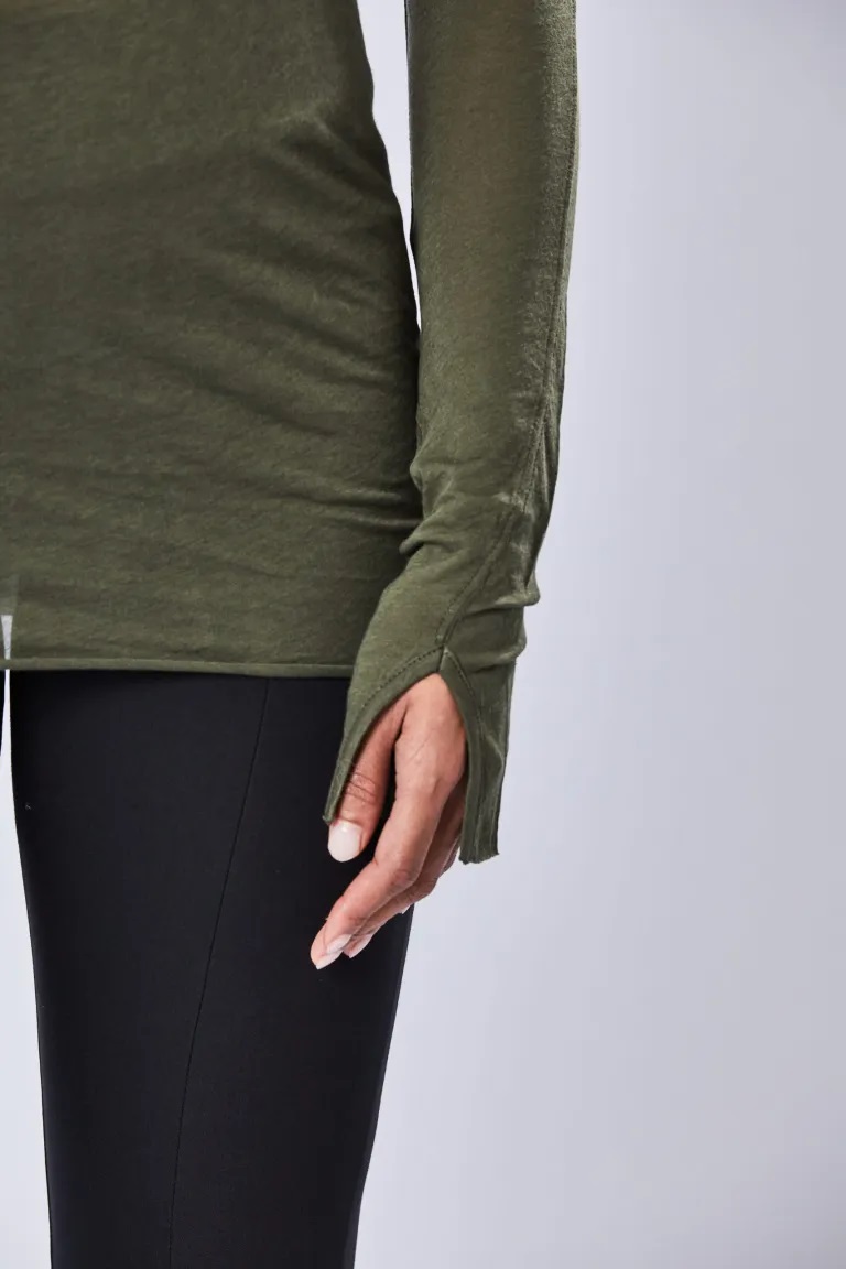 THOM KROM Light Longsleeve in Green XS