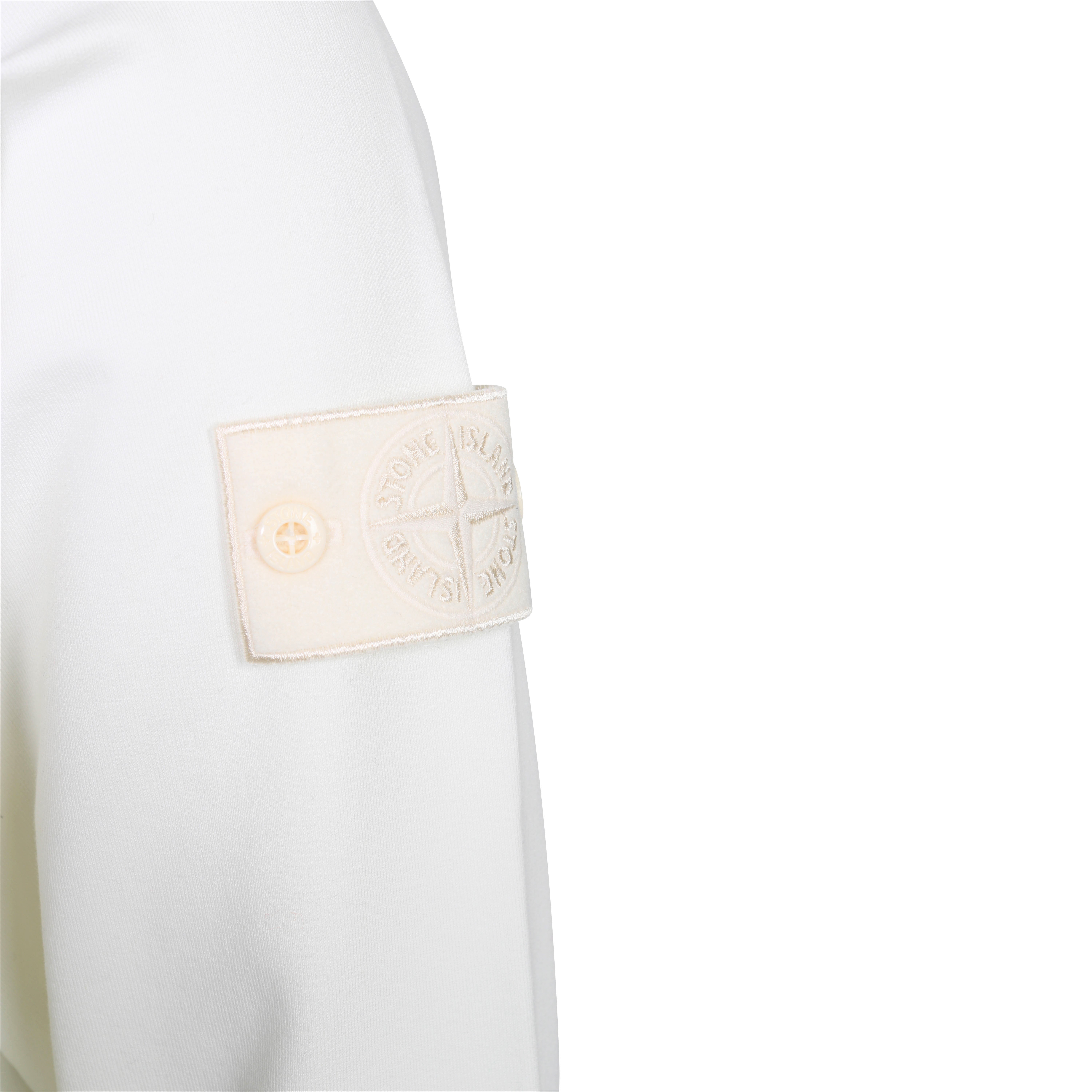 Stone Island Ghost Piece Zip Sweater in Off White L