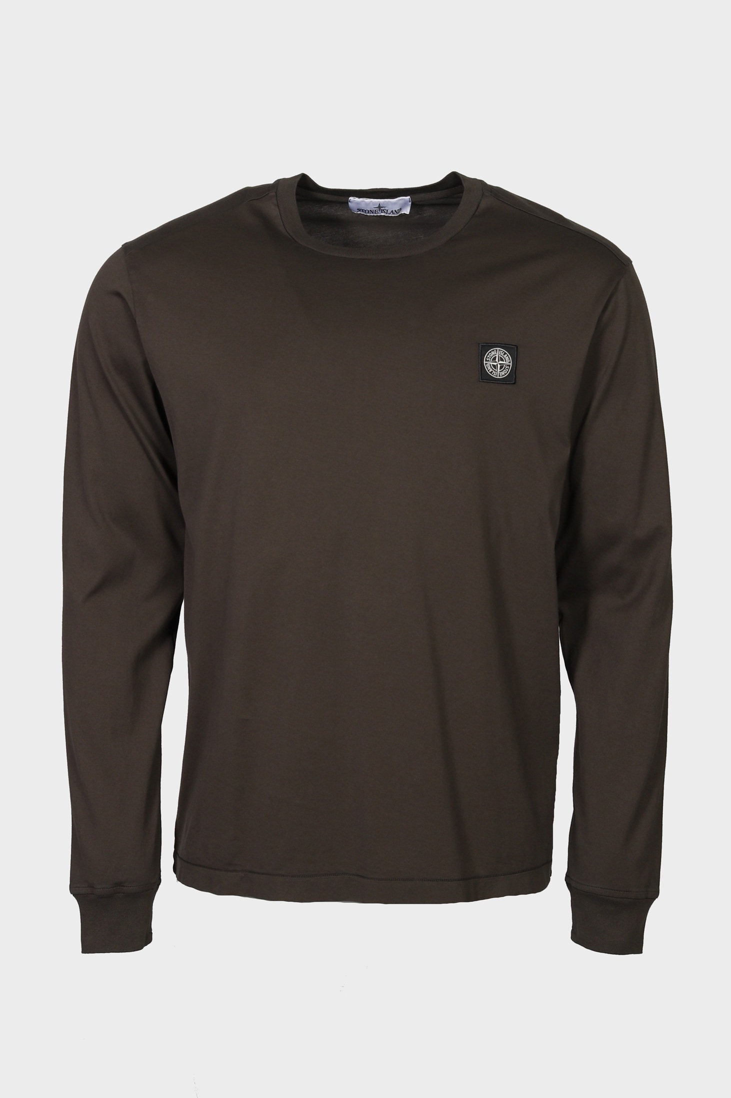 STONE ISLAND Logo Longsleeve in Dark Olive