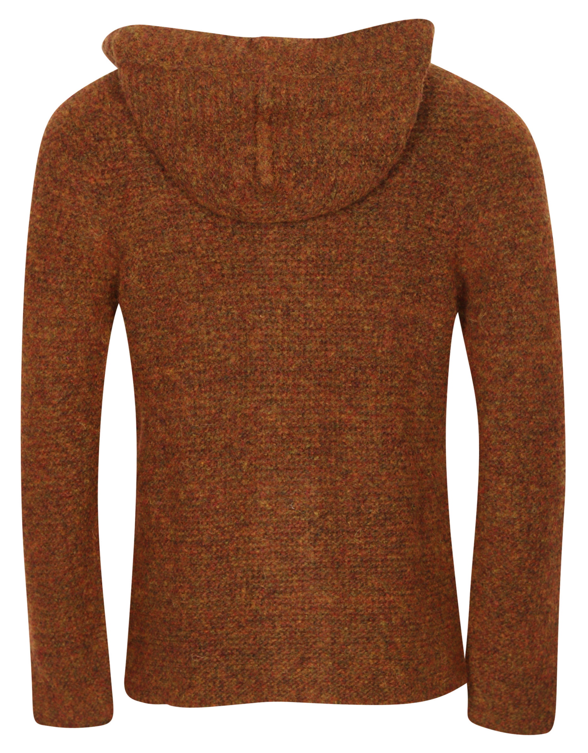 Hannes Roether Hooded Knit Cardigan Rusty Melange