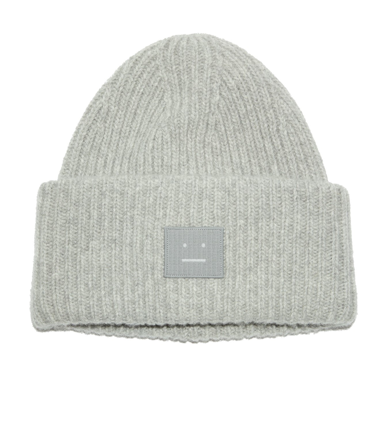 ACNE STUDIOS Rip Knit Cap in Light Grey Melange