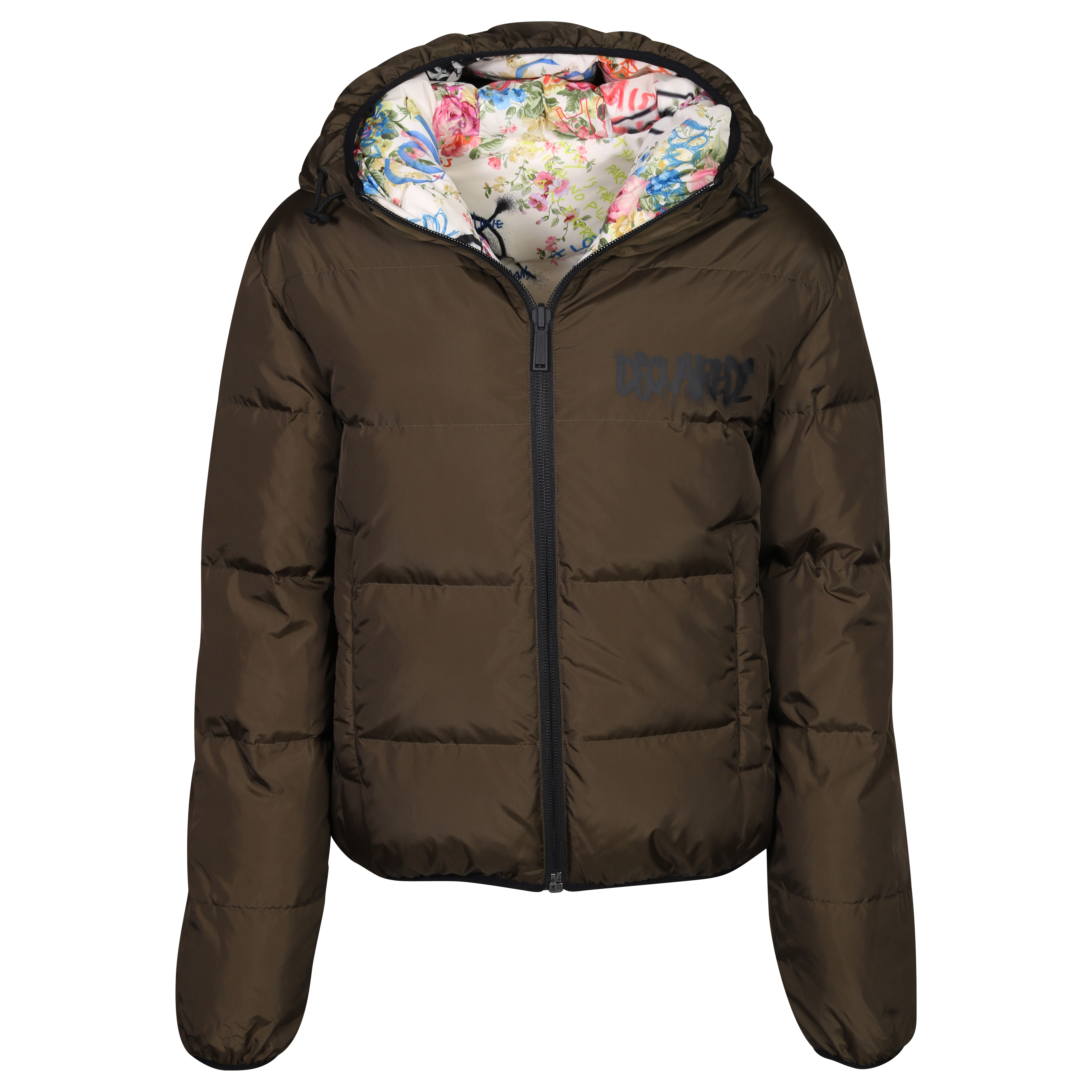 Dsquared Flower Puffer Jacket Multicolour