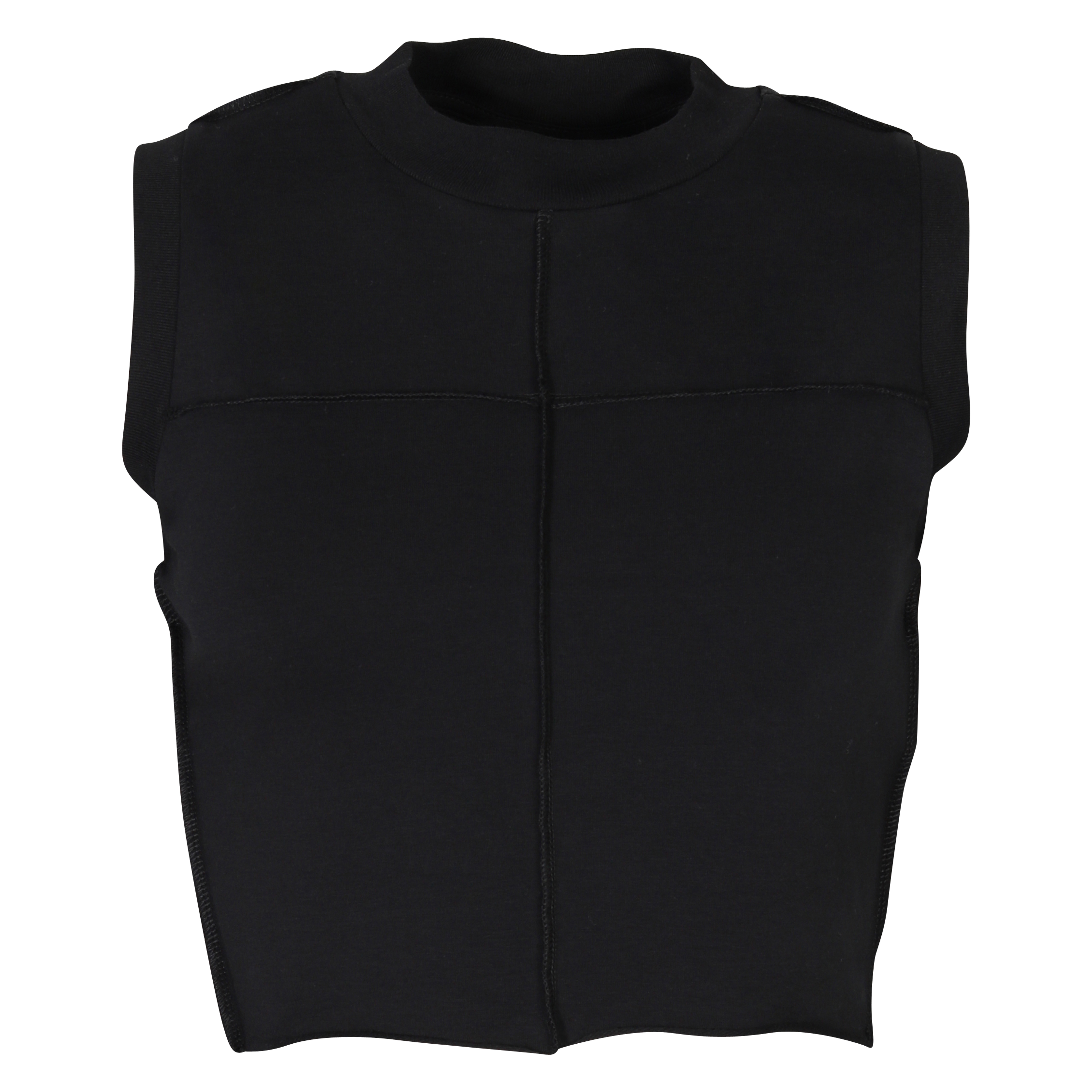 Thom Krom Cropped Muscle Tee in Black