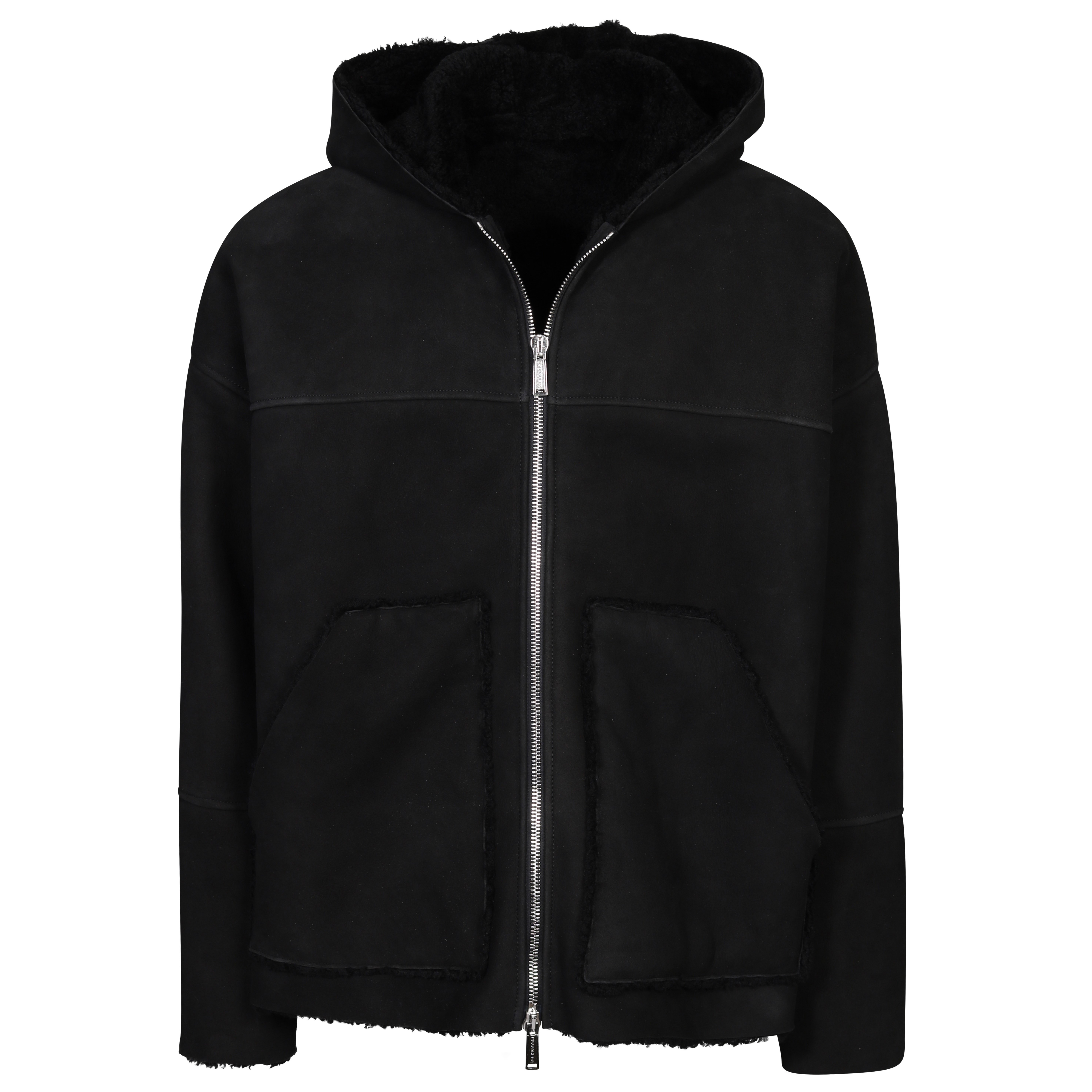 Dsquared Hodded Shearling Jacket in Black 52