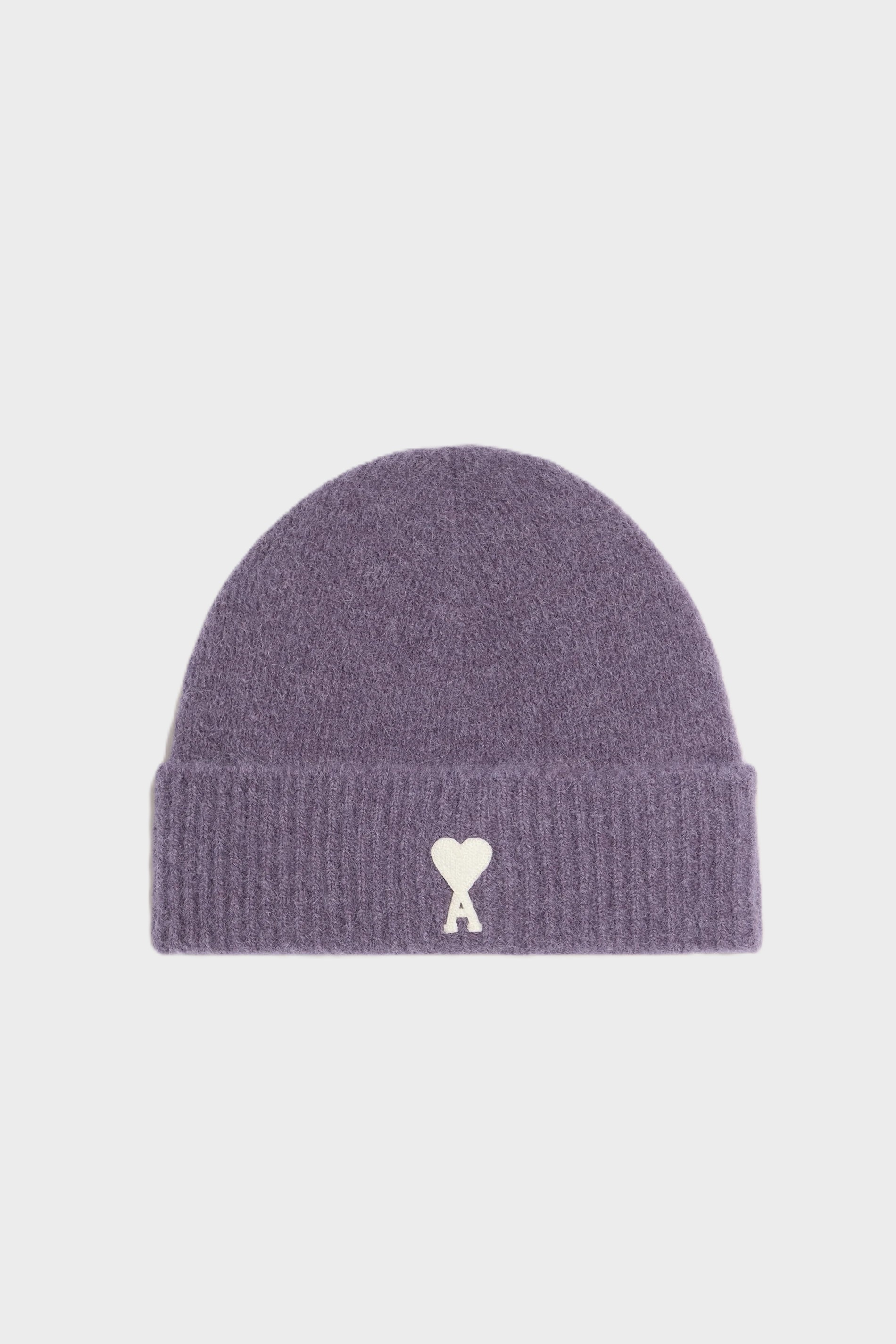 AMI PARIS de Coeur Alpaca Knit Beanie in Lilac