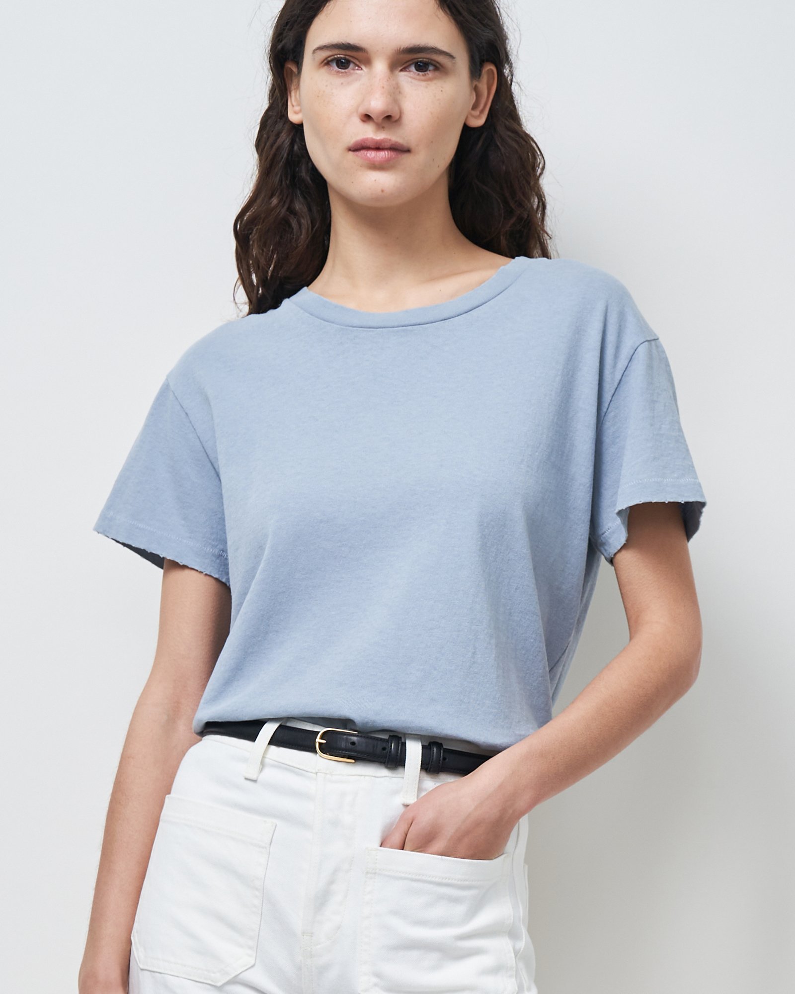 Nili Lotan Brady T-Shirt Slate Blue XS