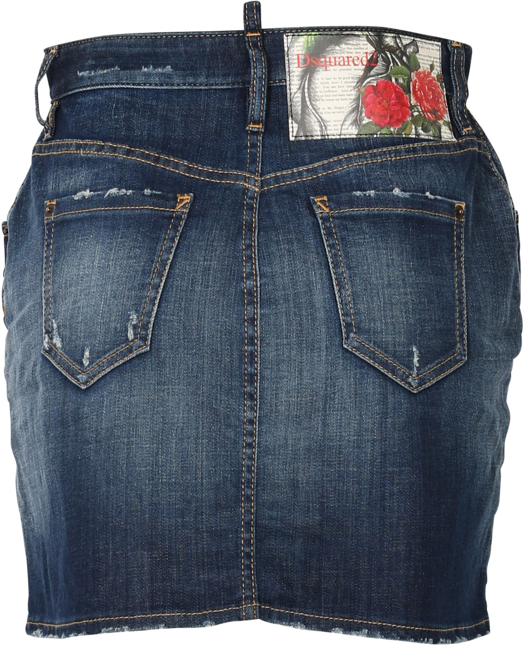 D2 Dsquared Denim Skirt blue