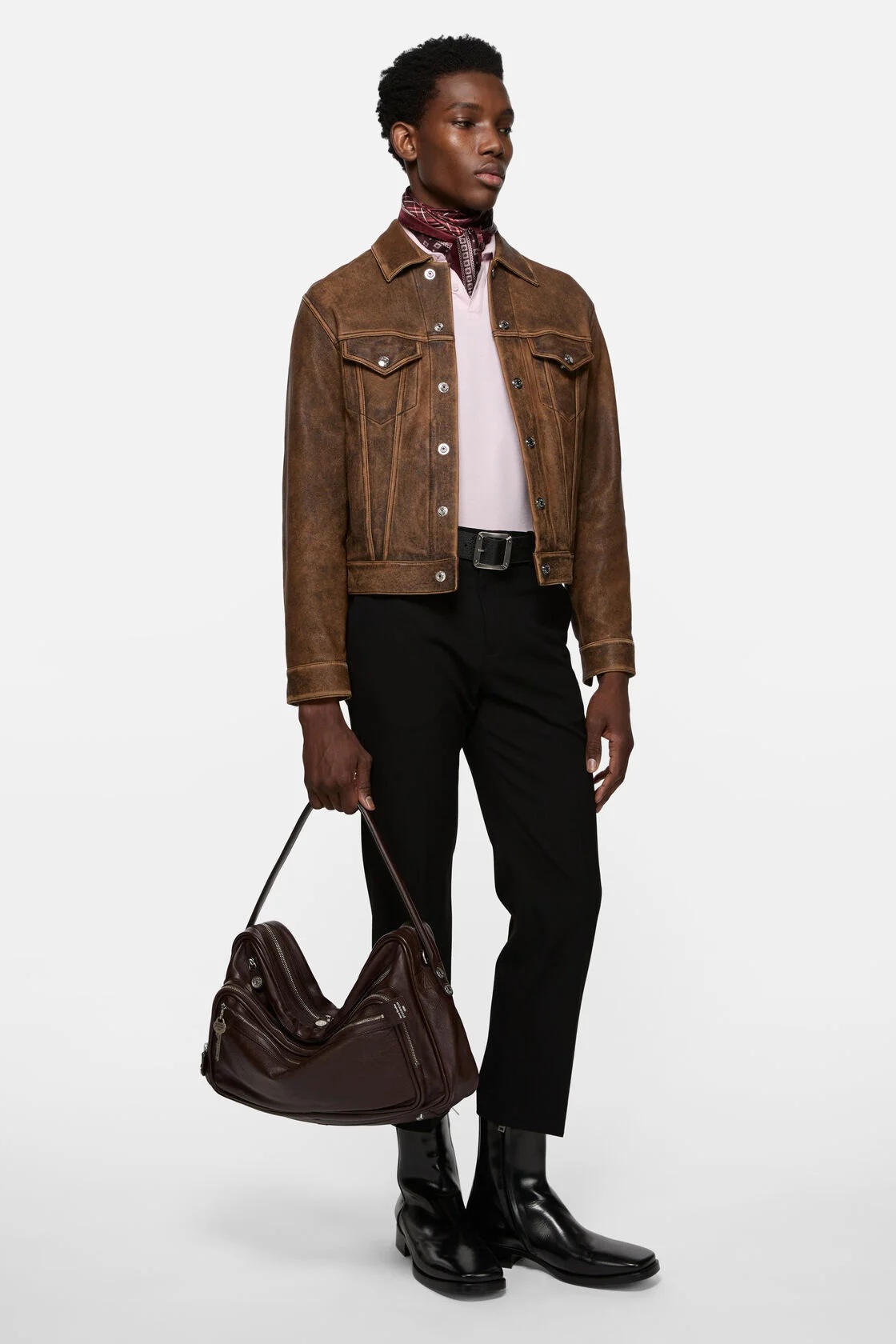 ACNE STUDIOS Camero Camera Bag in Chocolate Brown