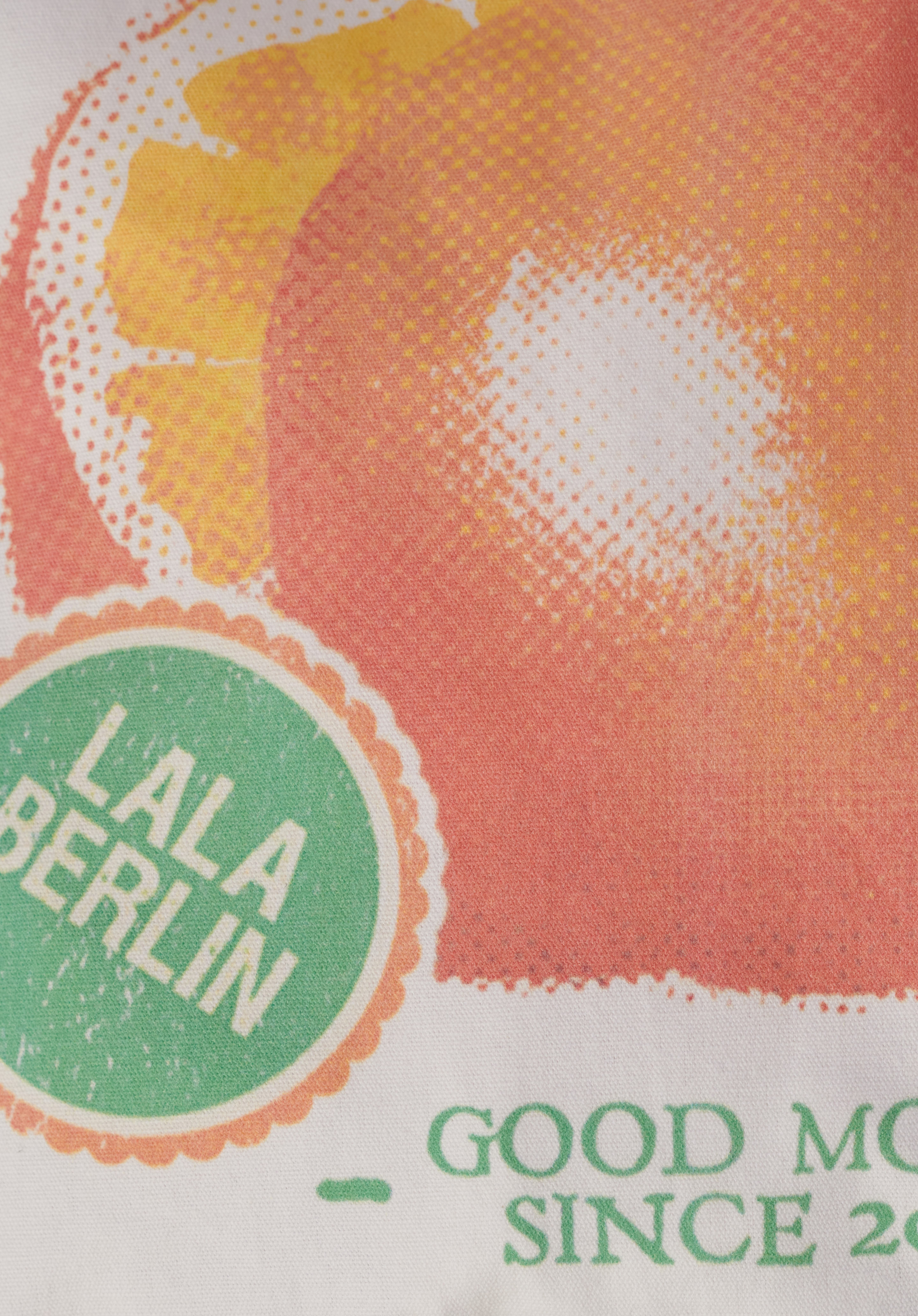 Lala Berlin Cotton Tote Bag Mia in Fresh Orange
