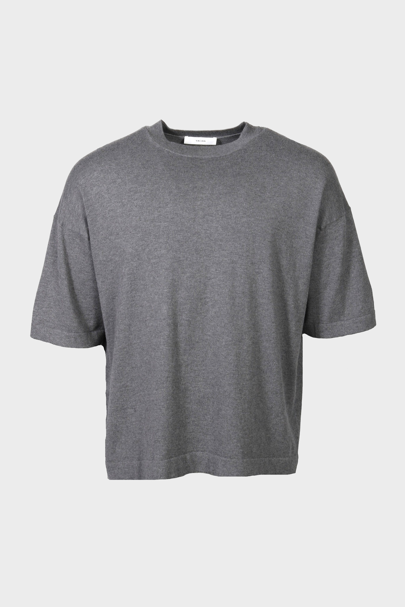 YACAIA Cotton/Cashmere T-Shirt in Grey