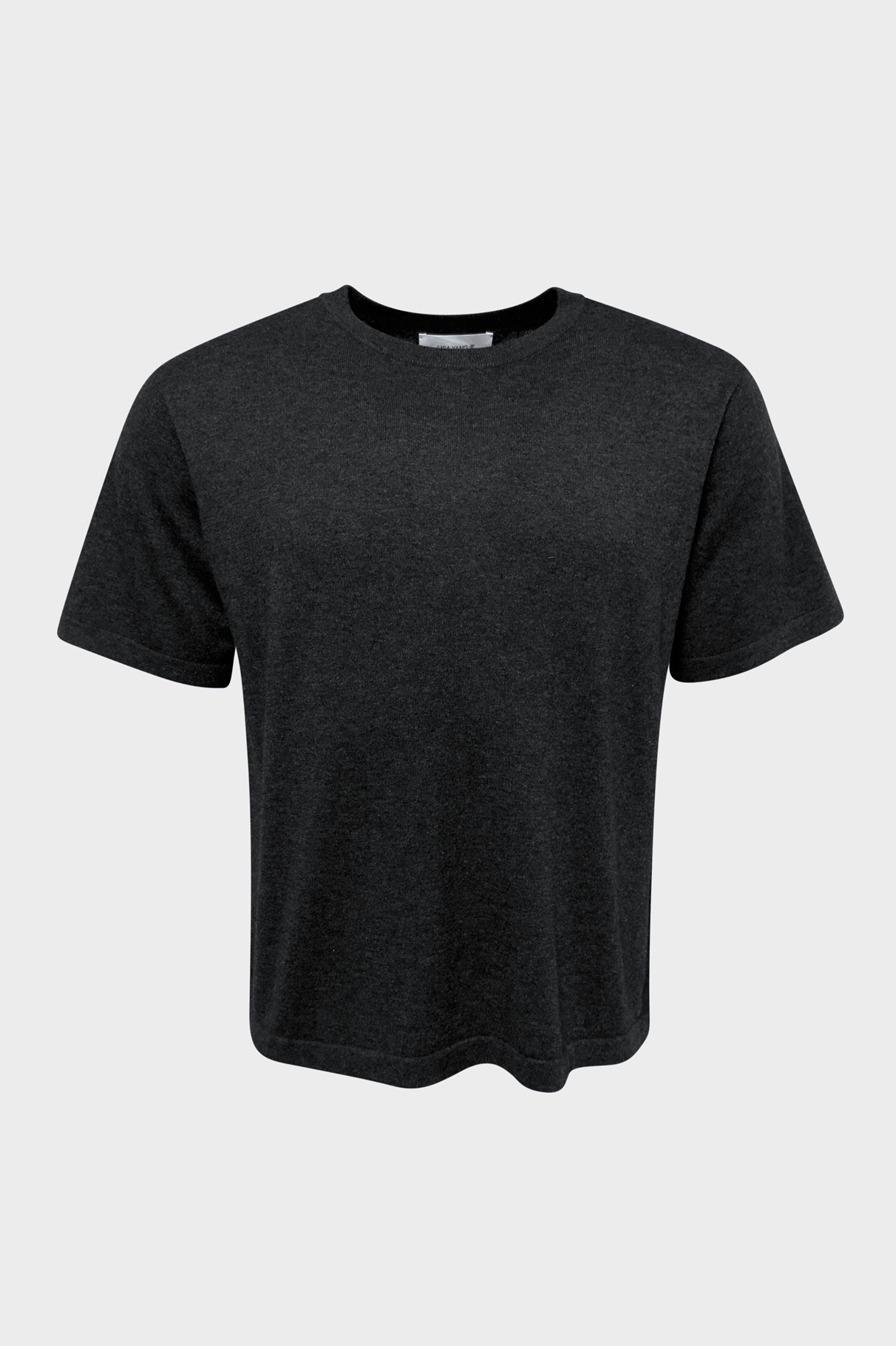 LISA YANG Bradley Cotton/Cashmere T-Shirt in Dark Grey